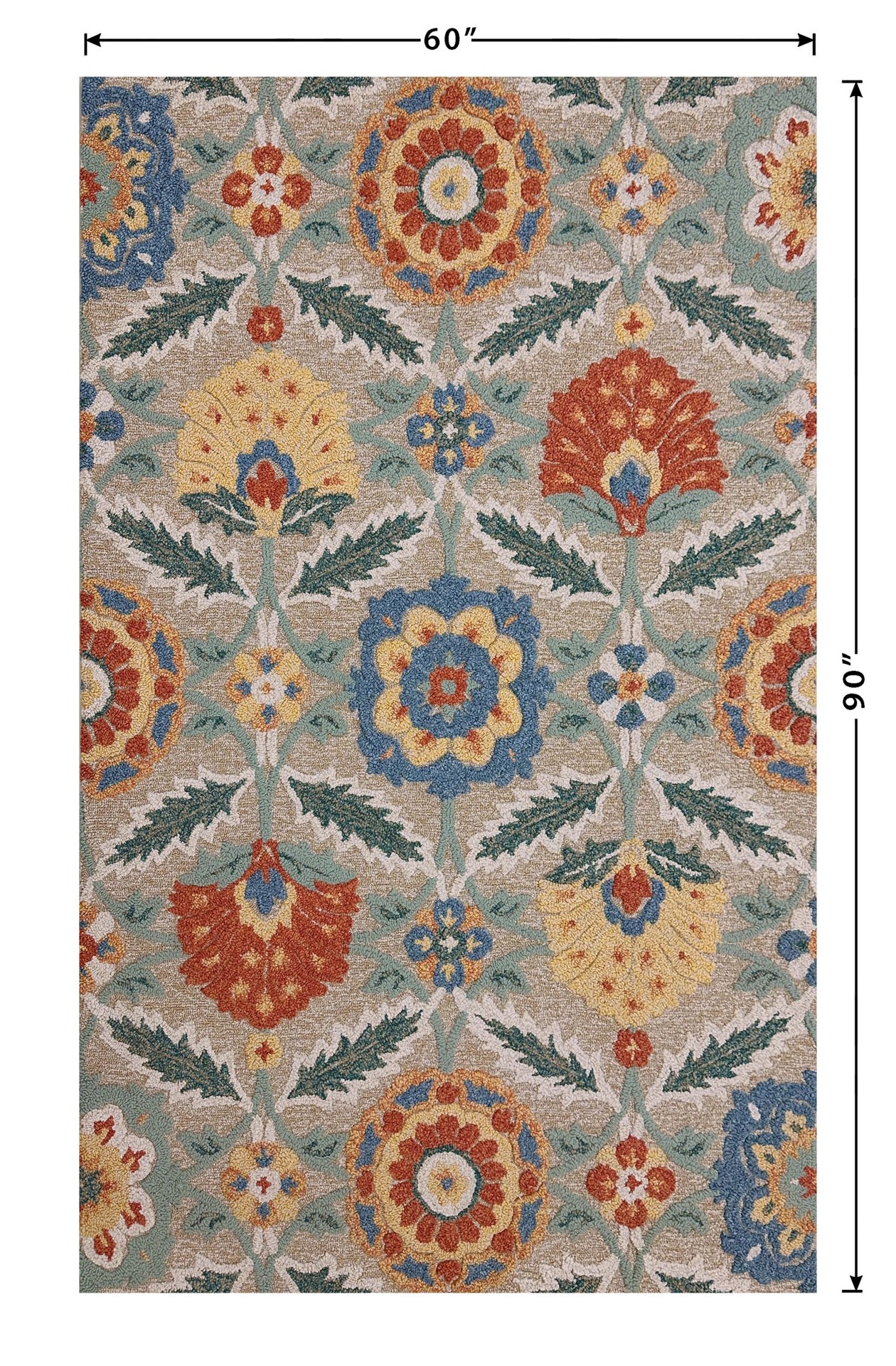 slide 6 of 6, allen + roth with STAINMASTER Covert Sparks 5 x 8 (ft) Tufted Warm-Linen Rectangular Indoor/Outdoor Area rug, 1 ct