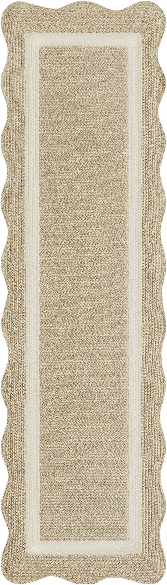 slide 2 of 6, allen + roth Wavy Wheat 2 x 7 (ft) Braided Natural Ivory Rectangular Indoor Runner rug, 1 ct
