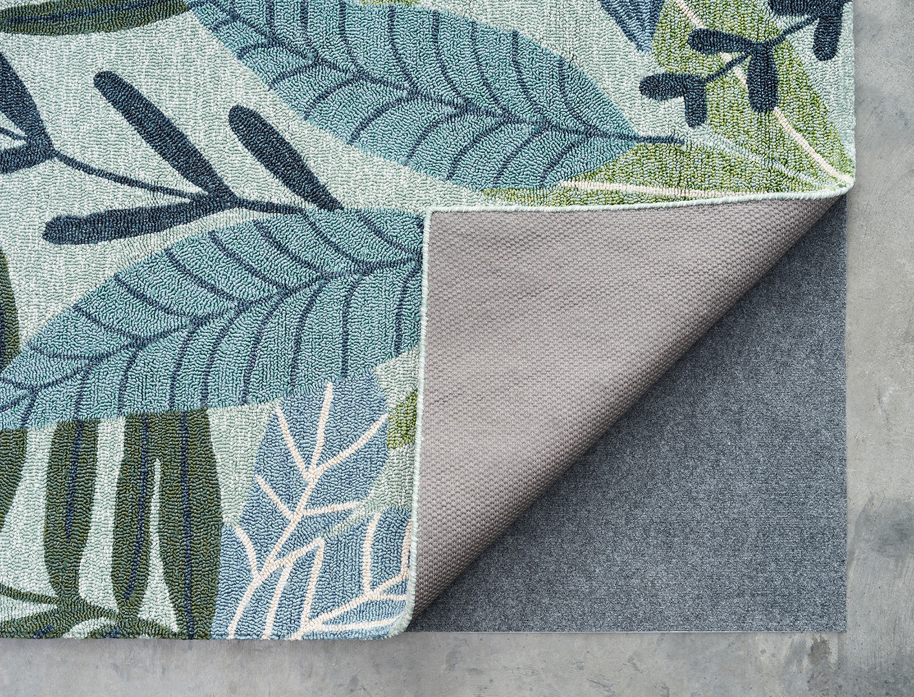 slide 3 of 6, allen + roth with STAINMASTER Botanical Veil 5 x 8 (ft) Tufted Green multi Rectangular Indoor/Outdoor Area rug, 1 ct