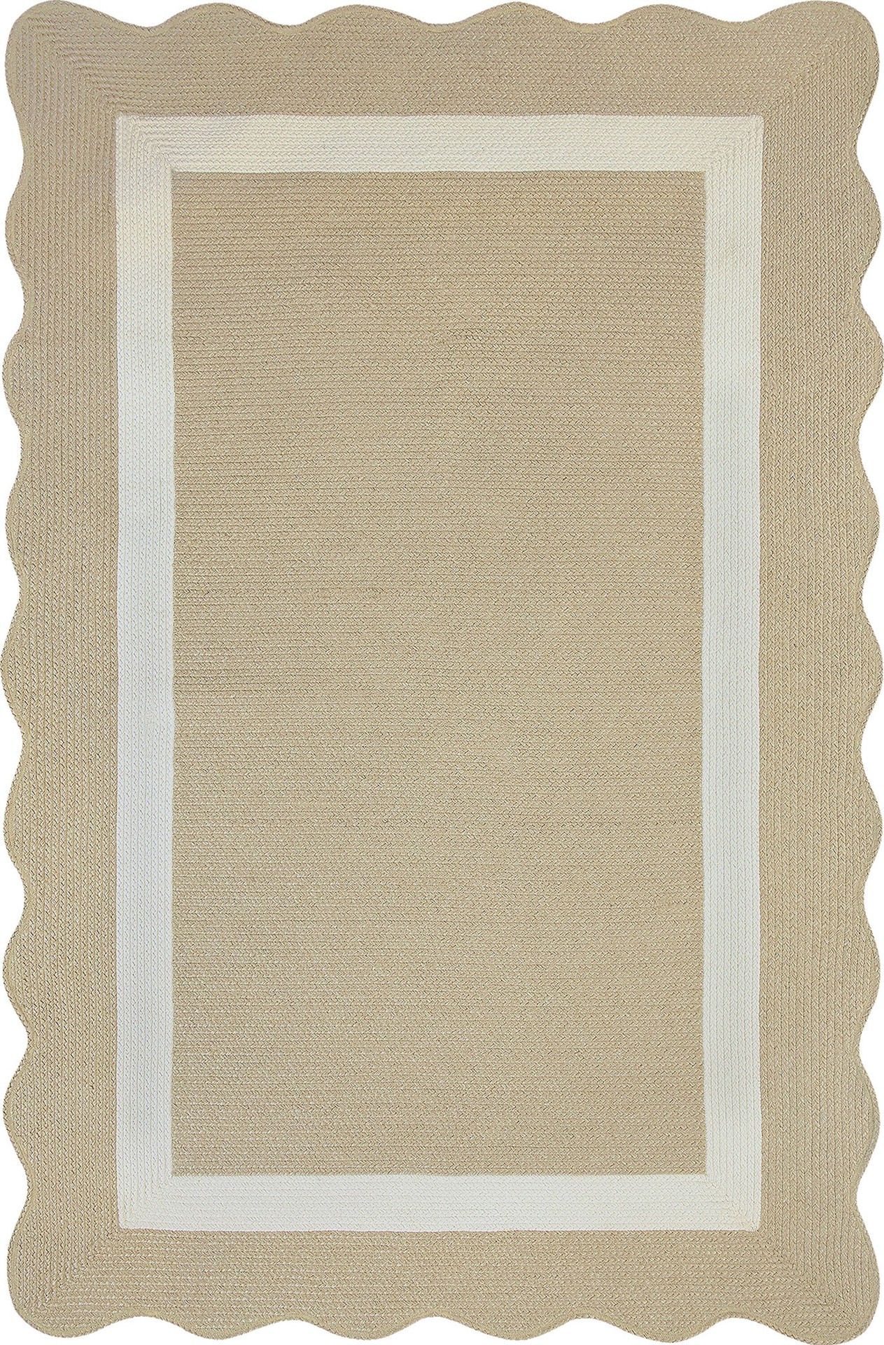 slide 2 of 6, allen + roth Wavy Wheat 5 x 8 (ft) Braided Natural Ivory Rectangular Indoor Area rug, 1 ct
