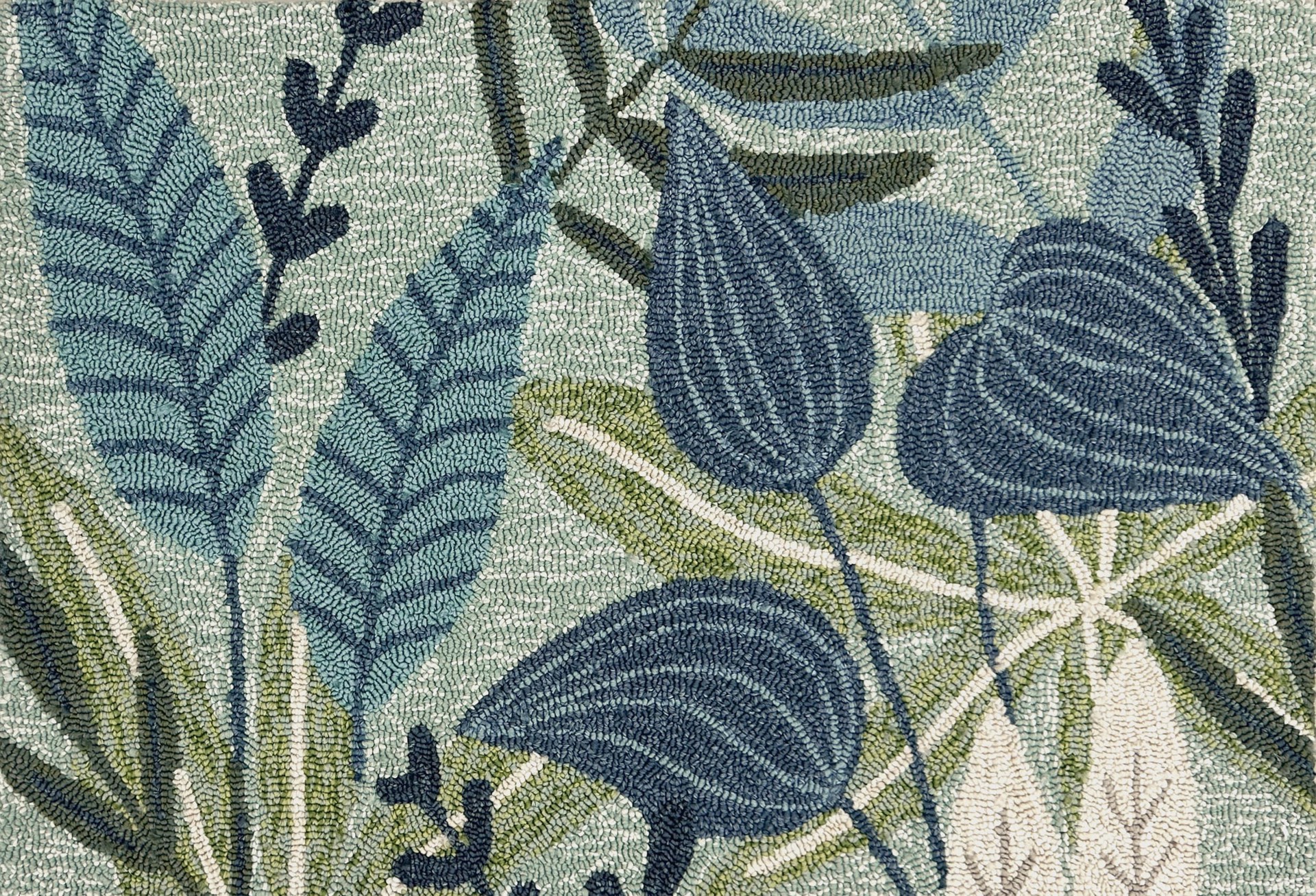 slide 1 of 1, allen + roth with STAINMASTER Botanical Veil 2 X 3 (ft) Green Indoor/Outdoor Throw Rug, 1 ct