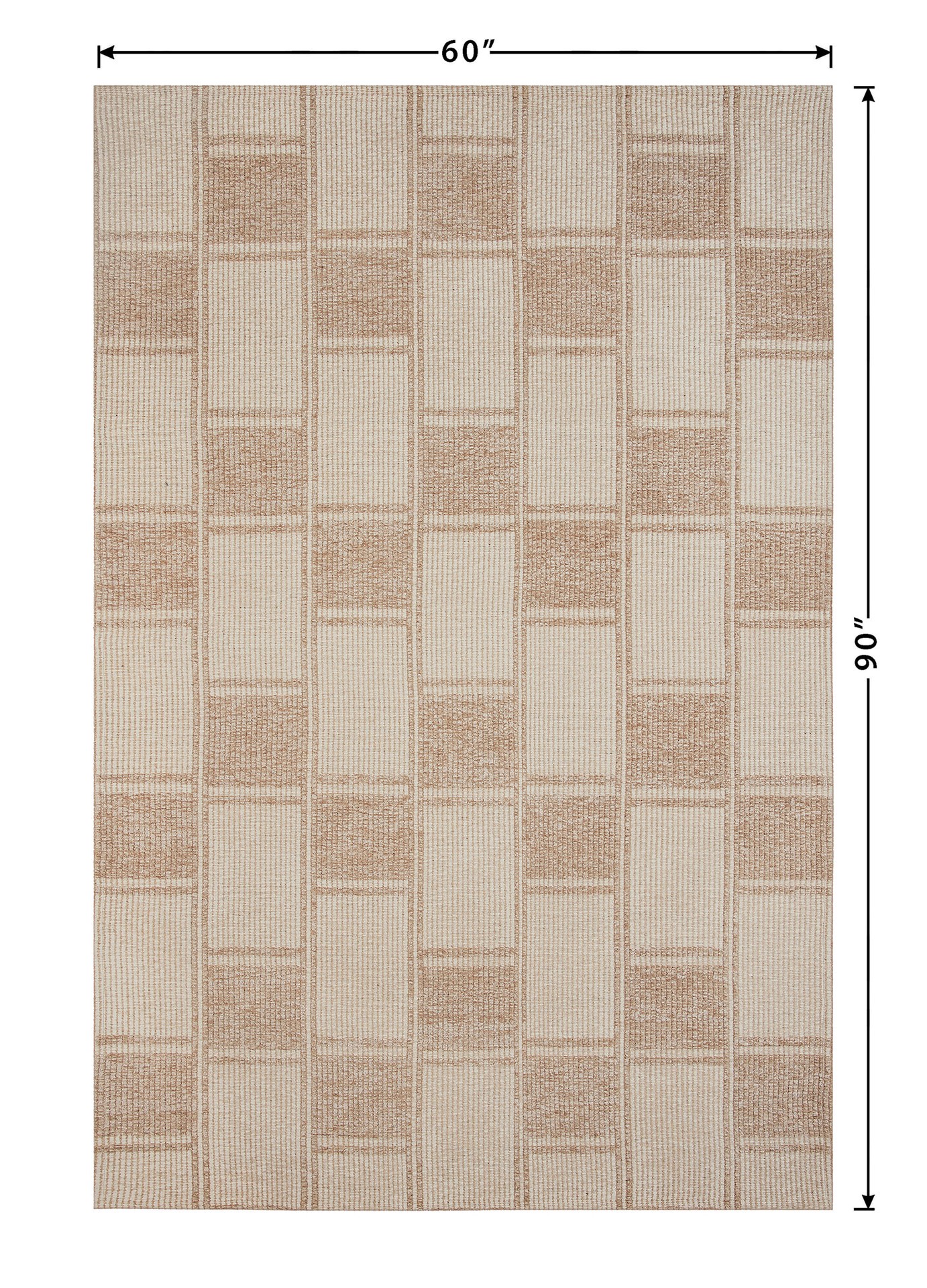 slide 6 of 6, allen + roth Sahara Checkmate 5 X 8 (ft) Prairie Taupe Indoor Area Rug, 1 ct