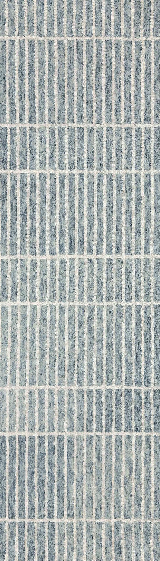 slide 2 of 6, allen + roth Serene Sails 2 X 8 (ft) Wool Blue Ivory Indoor Runner Rug, 1 ct