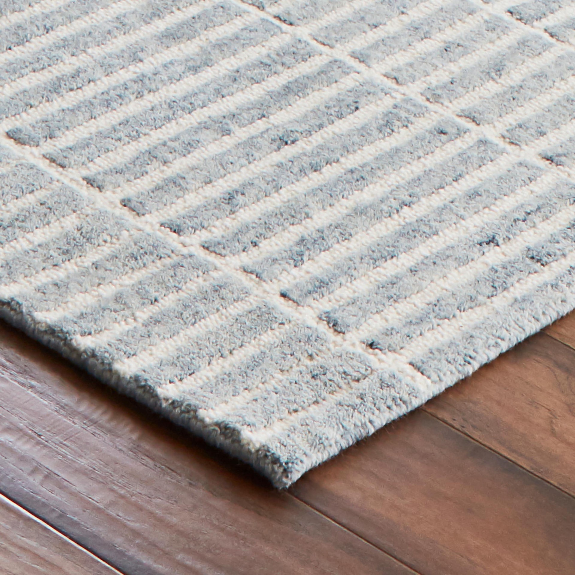 slide 5 of 6, allen + roth Serene Sails 2 X 8 (ft) Wool Blue Ivory Indoor Runner Rug, 1 ct