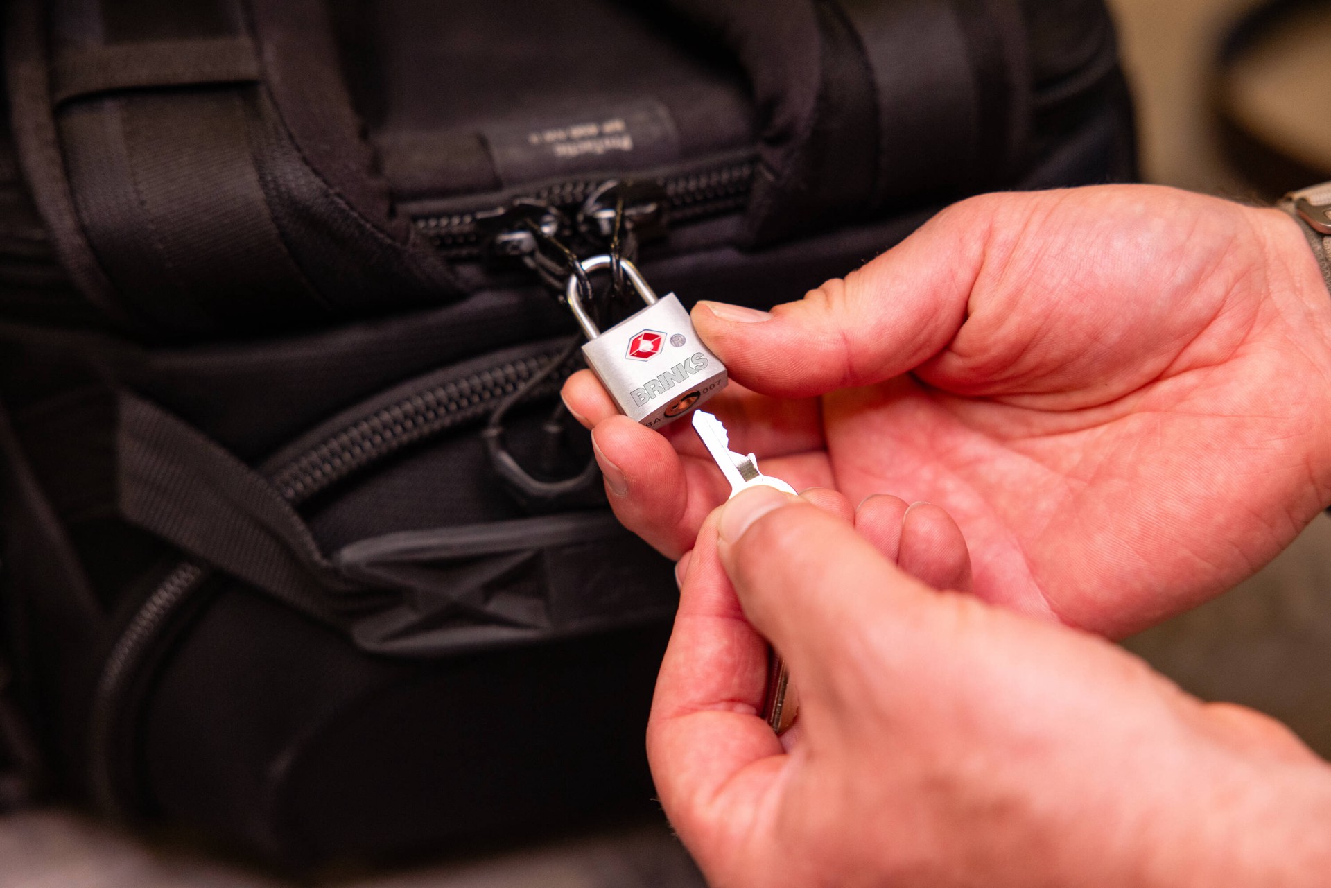 slide 3 of 5, Brinks TSA Keyed Padlock, 7/8-in Wide x 1/2-in Shackle, TSA Accepted (4-Pack), 1 ct