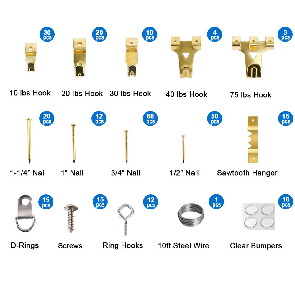 slide 3 of 6, Project Source Steel 75-lb Capacity Picture hanging kit 291 - Pack, 1 ct