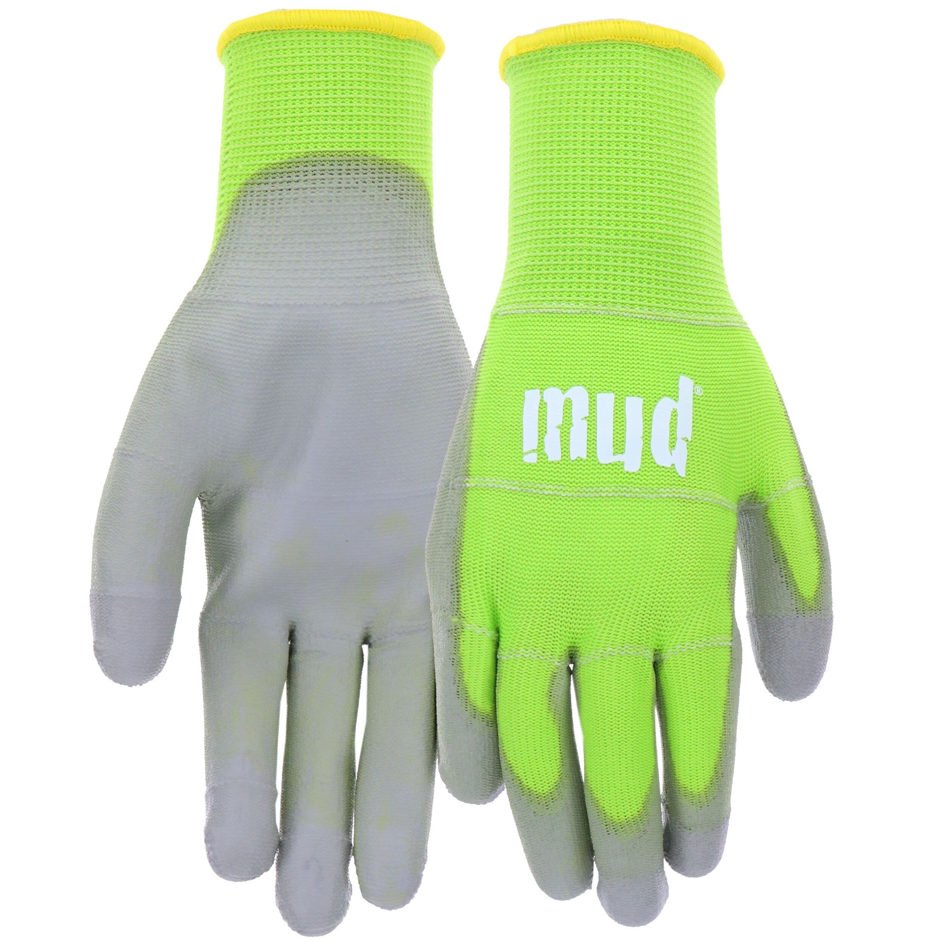 slide 2 of 6, Mud Medium Polyurethane dipped Polyester Gardening Gloves 2 -Pairs, 1 ct
