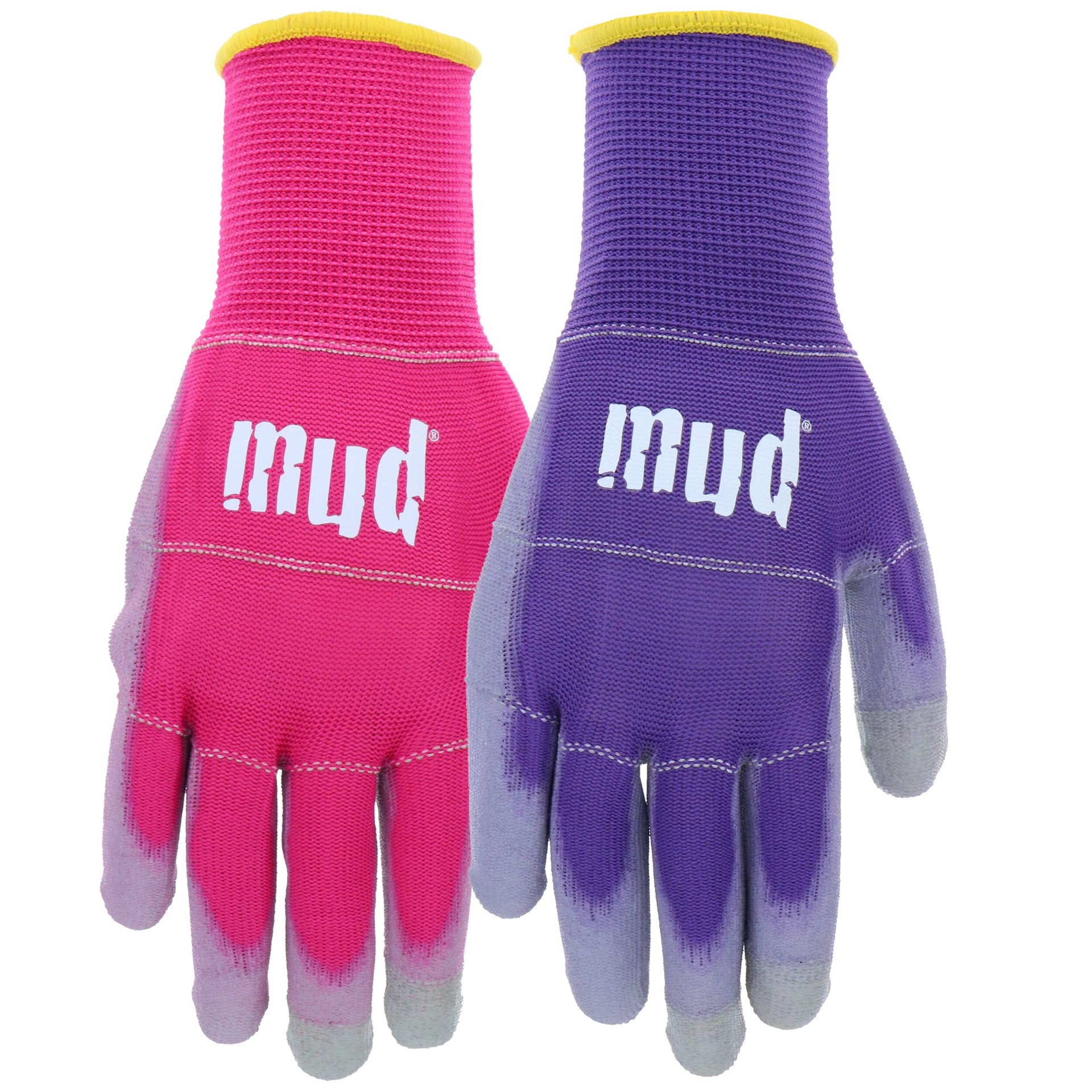 slide 1 of 6, Mud Small/Medium Polyurethane dipped Polyester Gardening Gloves 2 -Pairs, 1 ct