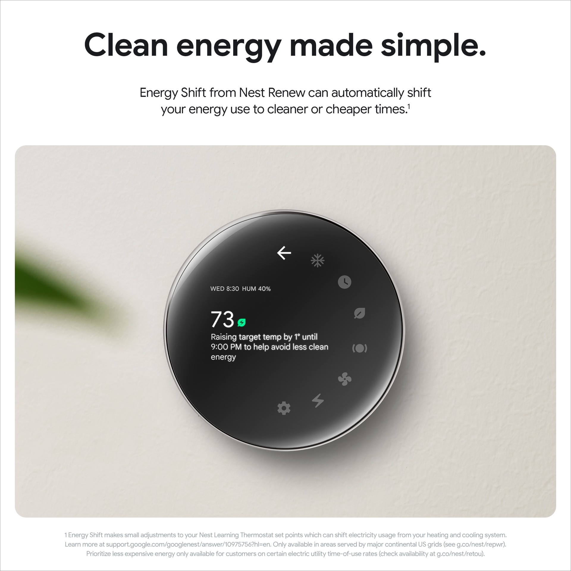 slide 6 of 6, Google Nest Learning Thermostat (4th Gen) with Temp Sensor - Polished Gold, 1 ct