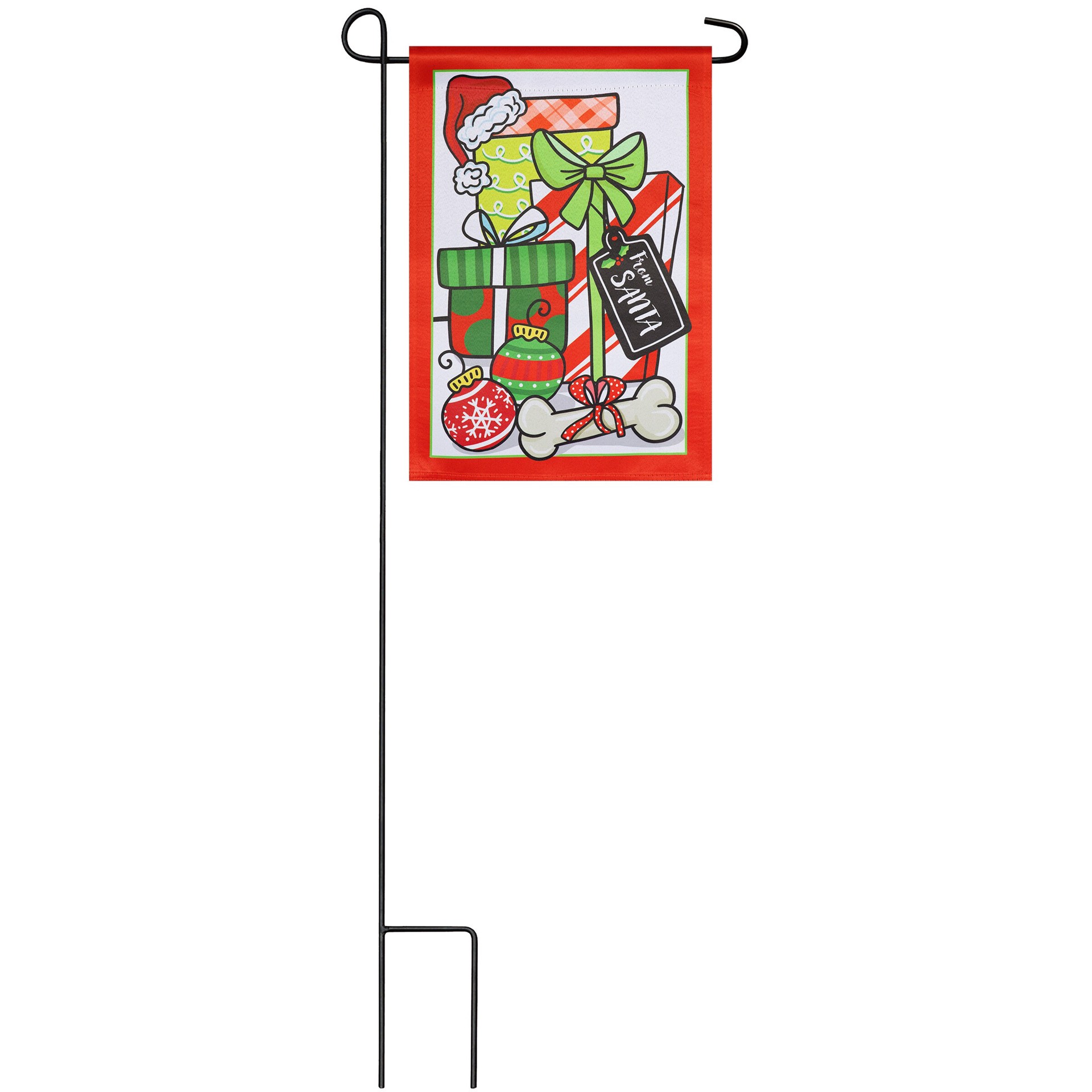 slide 3 of 6, Style Selections 1-ft W x 1.5-ft H Christmas Garden flag, 1 ct