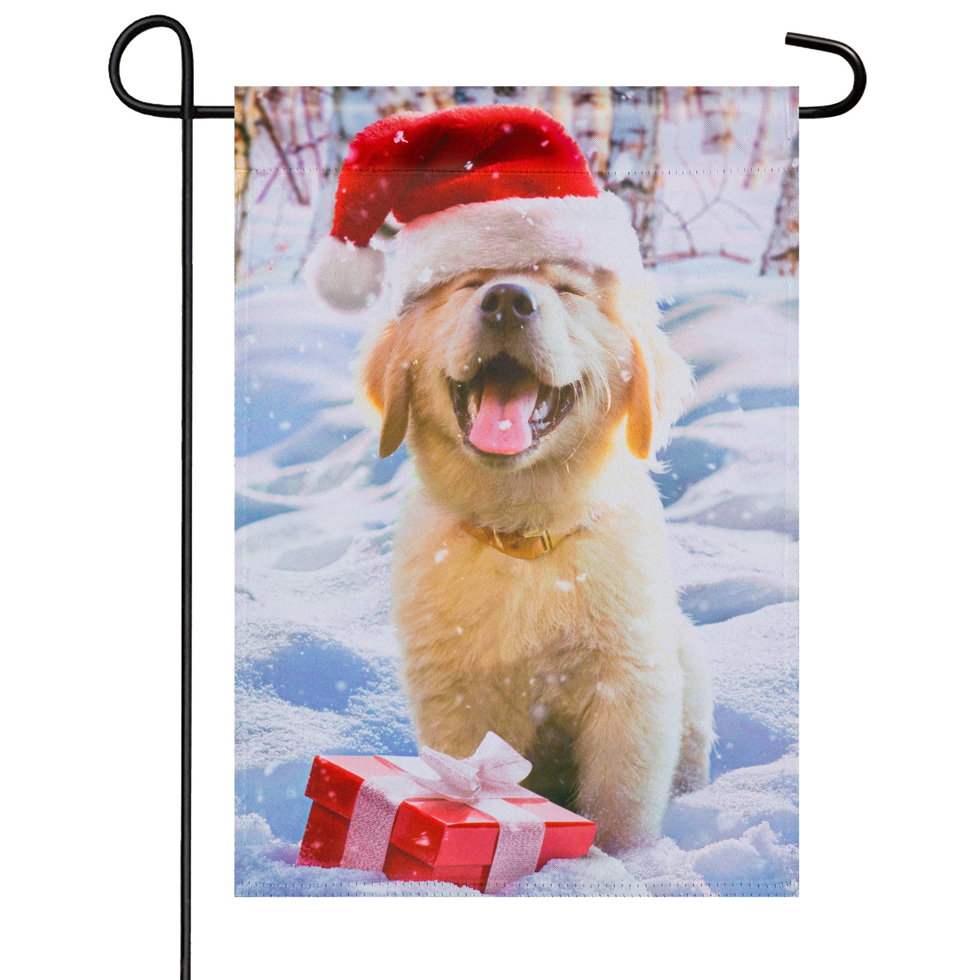 slide 2 of 6, Style Selections 1-ft W x 1.5-ft H Christmas Garden flag Kit, 1 ct