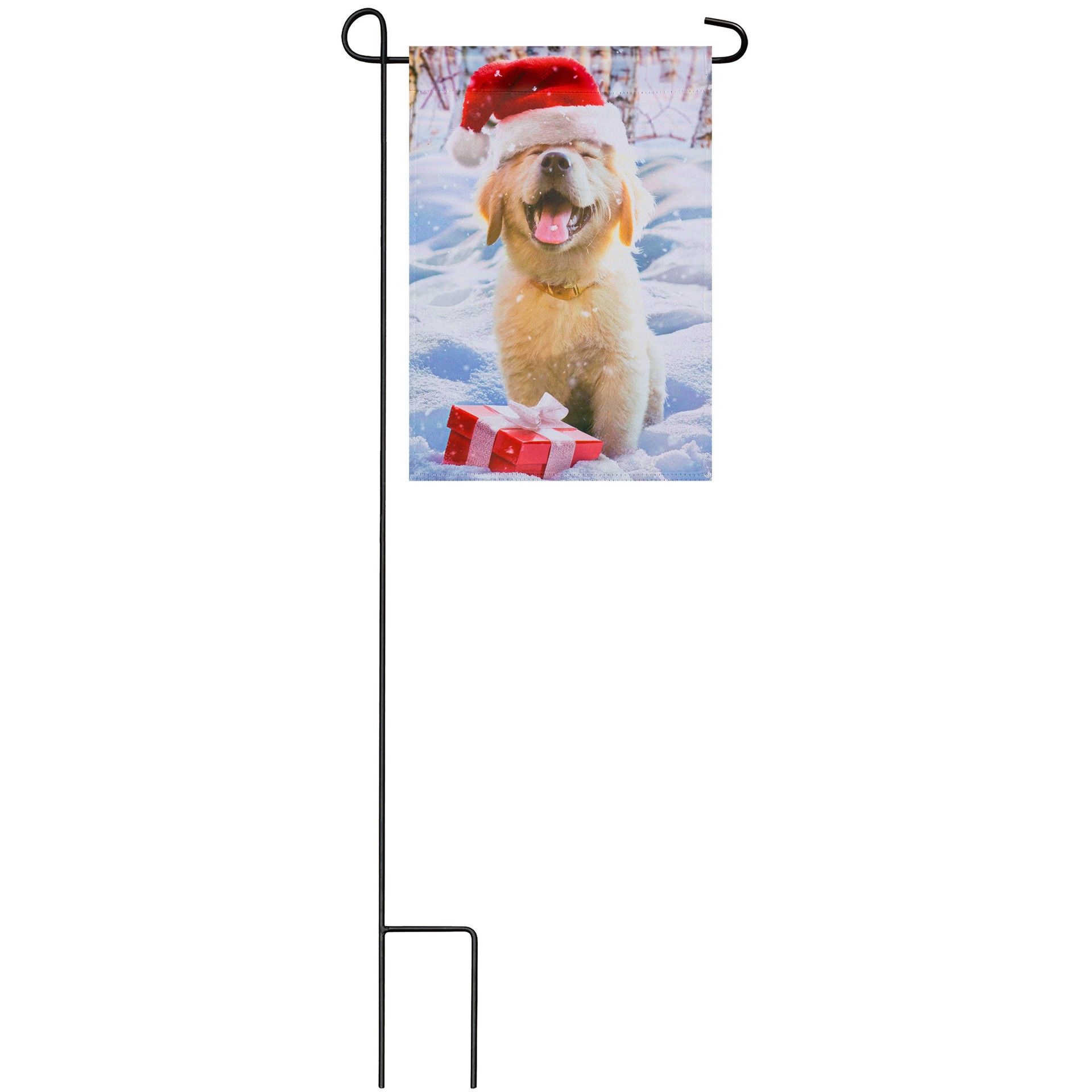 slide 3 of 6, Style Selections 1-ft W x 1.5-ft H Christmas Garden flag Kit, 1 ct