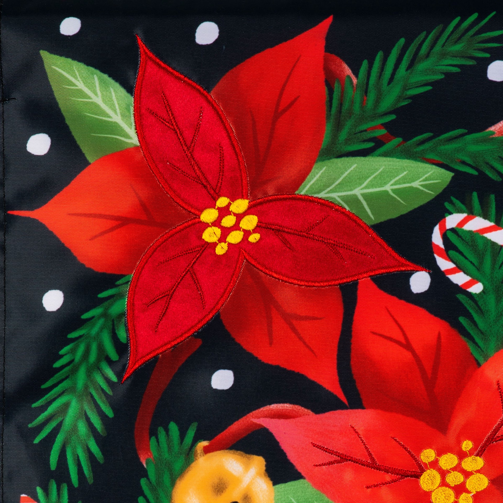 slide 5 of 6, Style Selections 1-ft W x 1.5-ft H Holiday Embroidered Garden flag, 1 ct