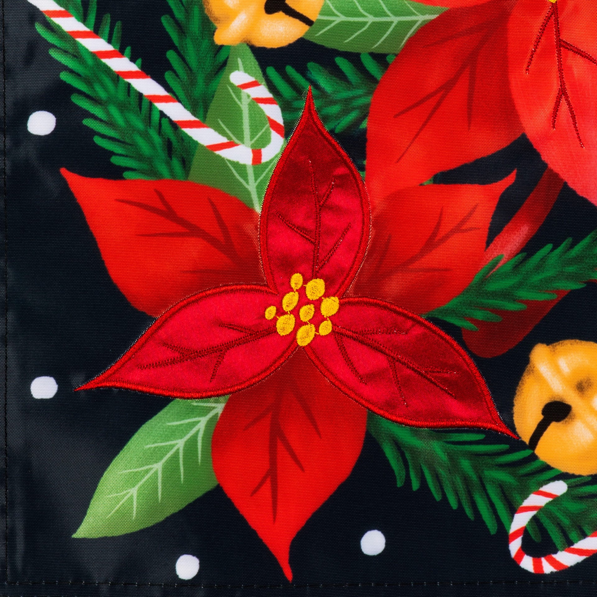 slide 6 of 6, Style Selections 1-ft W x 1.5-ft H Holiday Embroidered Garden flag, 1 ct