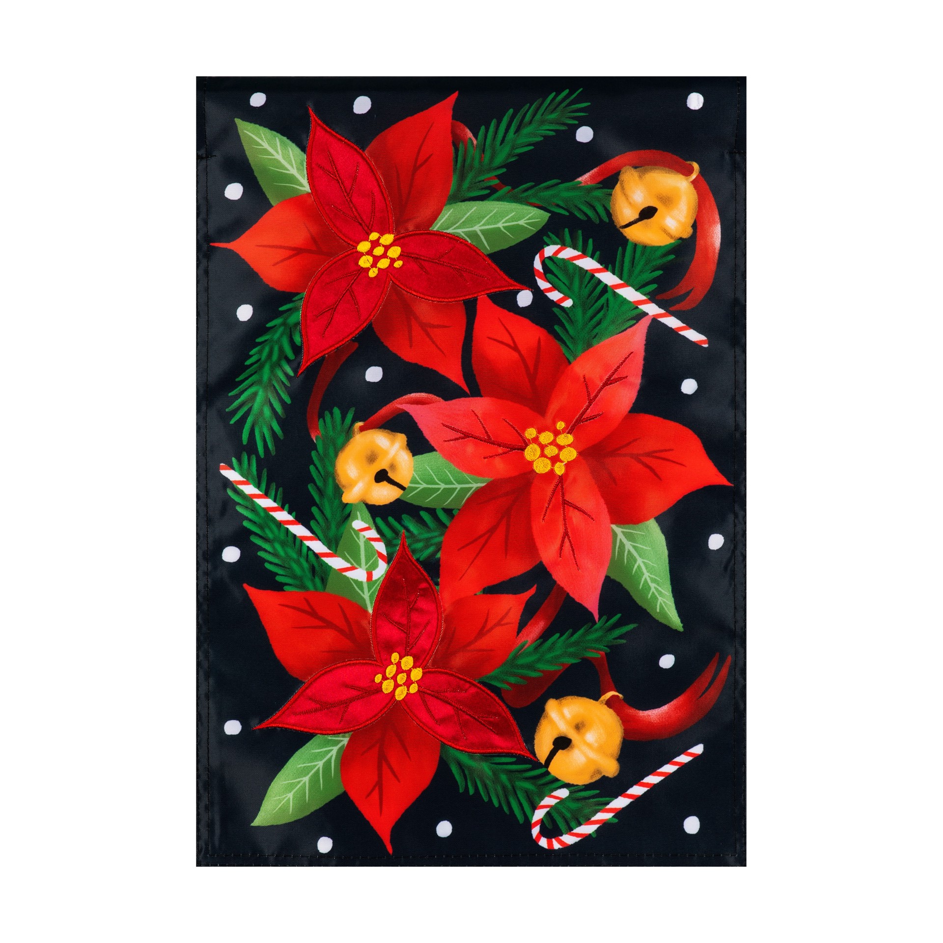 slide 1 of 6, Style Selections 1-ft W x 1.5-ft H Holiday Embroidered Garden flag, 1 ct