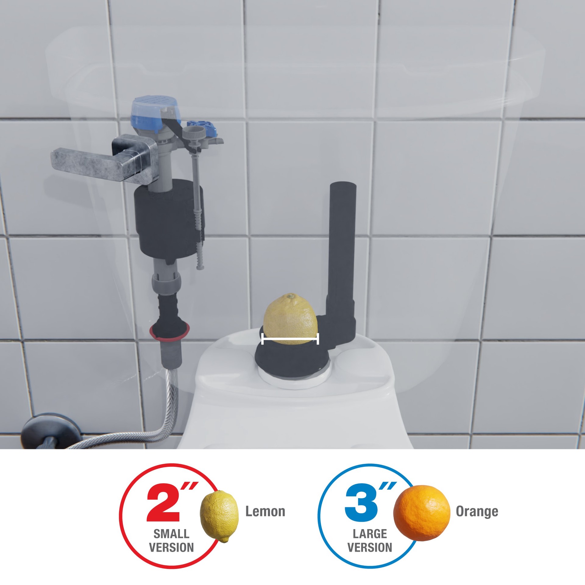 slide 2 of 6, Fluidmaster Super Flapper 3-in Plastic Universal Toilet Flapper, 2-in or 3-in, 1 ct