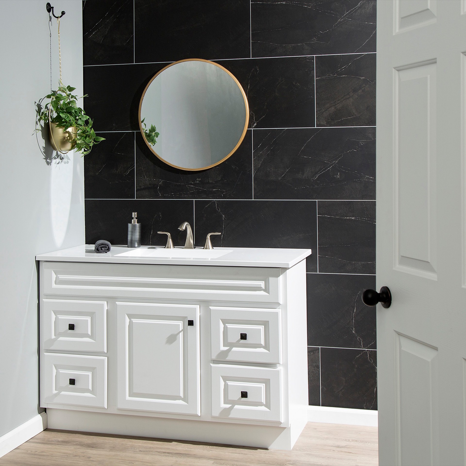 slide 3 of 6, PALISADE Black Ice 23-in x 11-in Matte PVC Wall Tile ( 17.9-sq ft Carton ), 1 ct