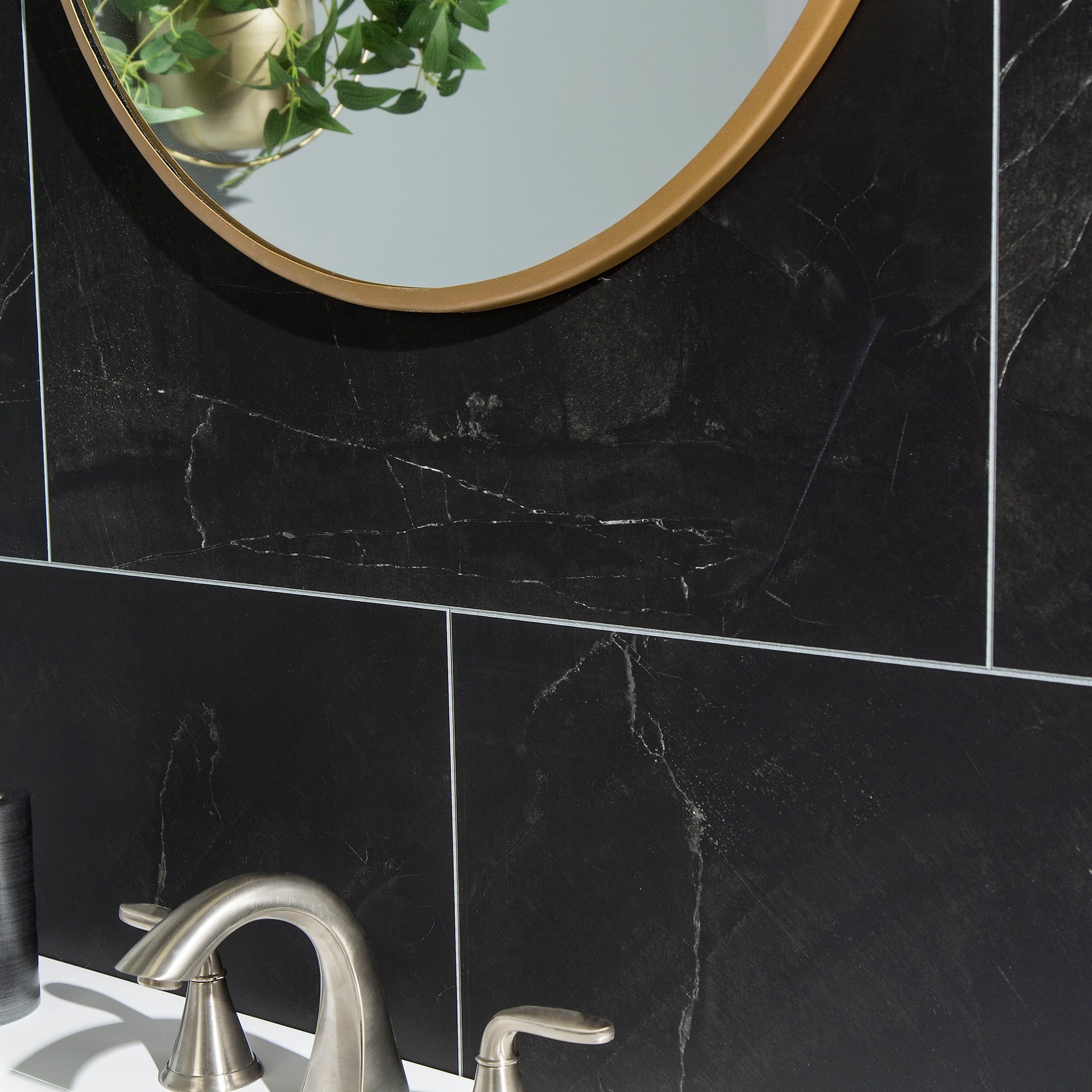 slide 4 of 6, PALISADE Black Ice 23-in x 11-in Matte PVC Wall Tile ( 17.9-sq ft Carton ), 1 ct