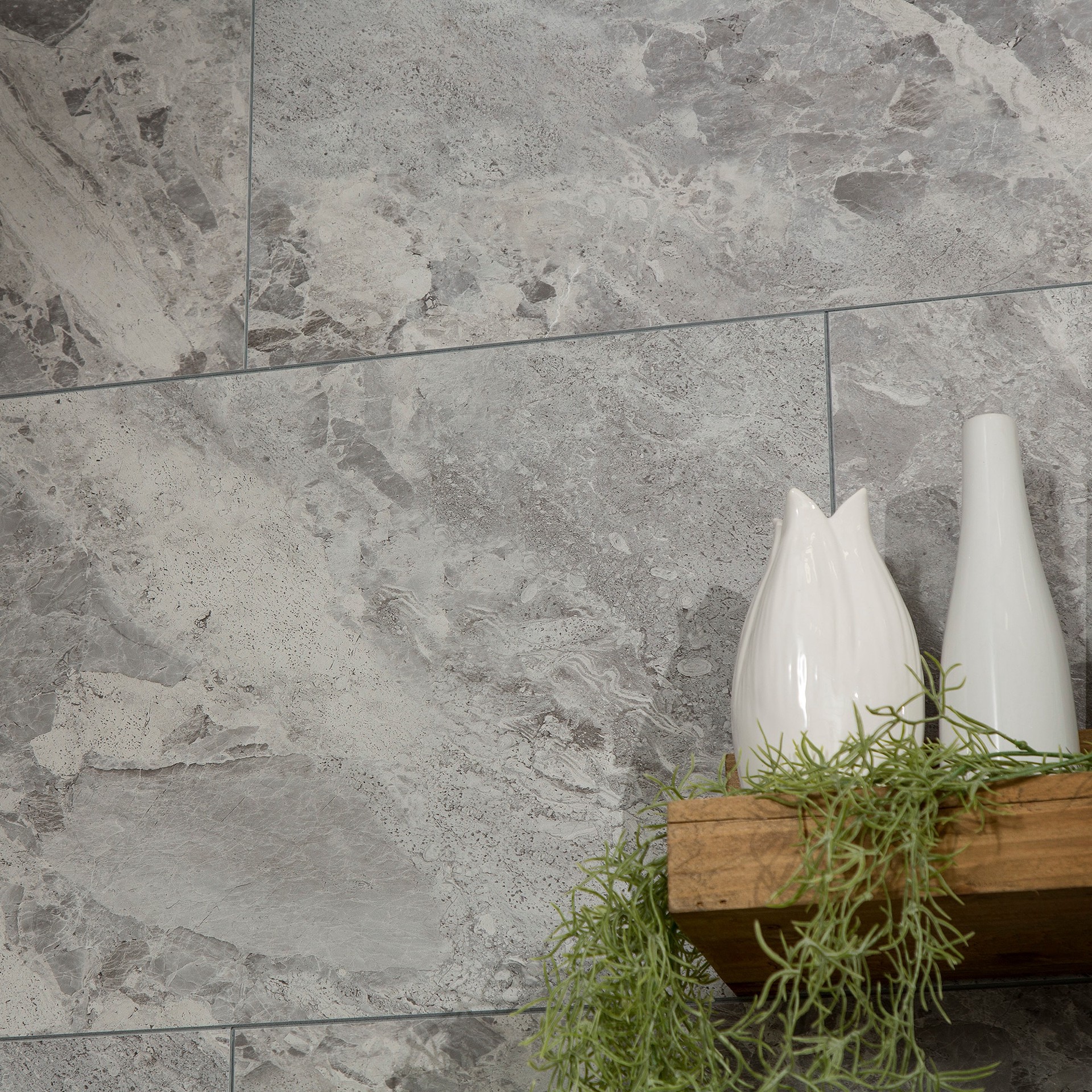 slide 4 of 6, PALISADE Silver Lake 23-in x 11-in Matte PVC Wall Tile ( 17.9-sq ft Carton ), 1 ct