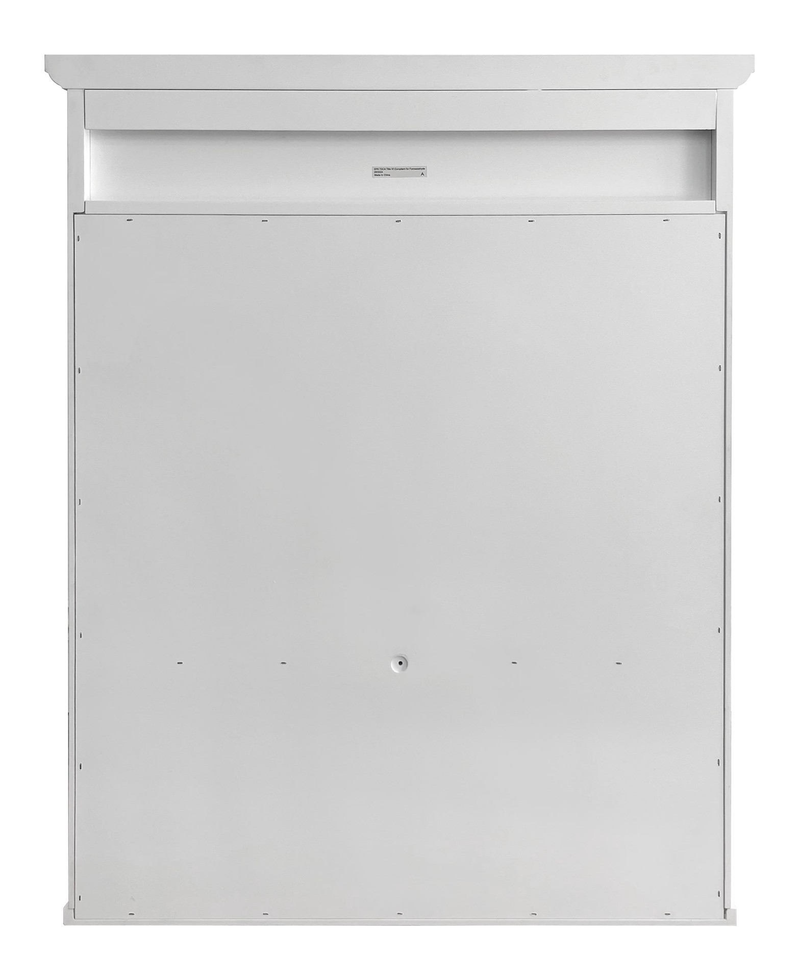 slide 5 of 5, allen + roth 24.75-in x 30.25-in Surface Mount White Mirrored Rectangle Medicine Cabinet, 1 ct