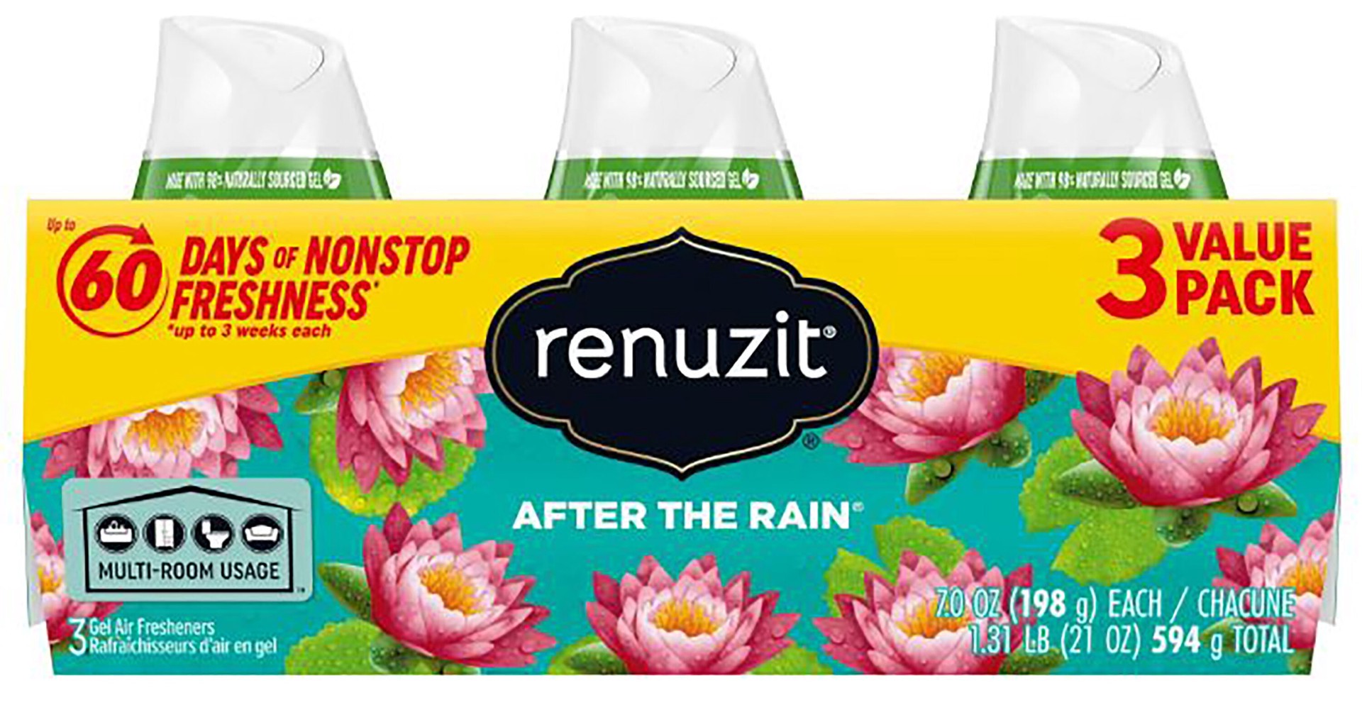 slide 1 of 6, Renuzit 7-oz After The Rain Air Freshener (3-Pack), 1 ct