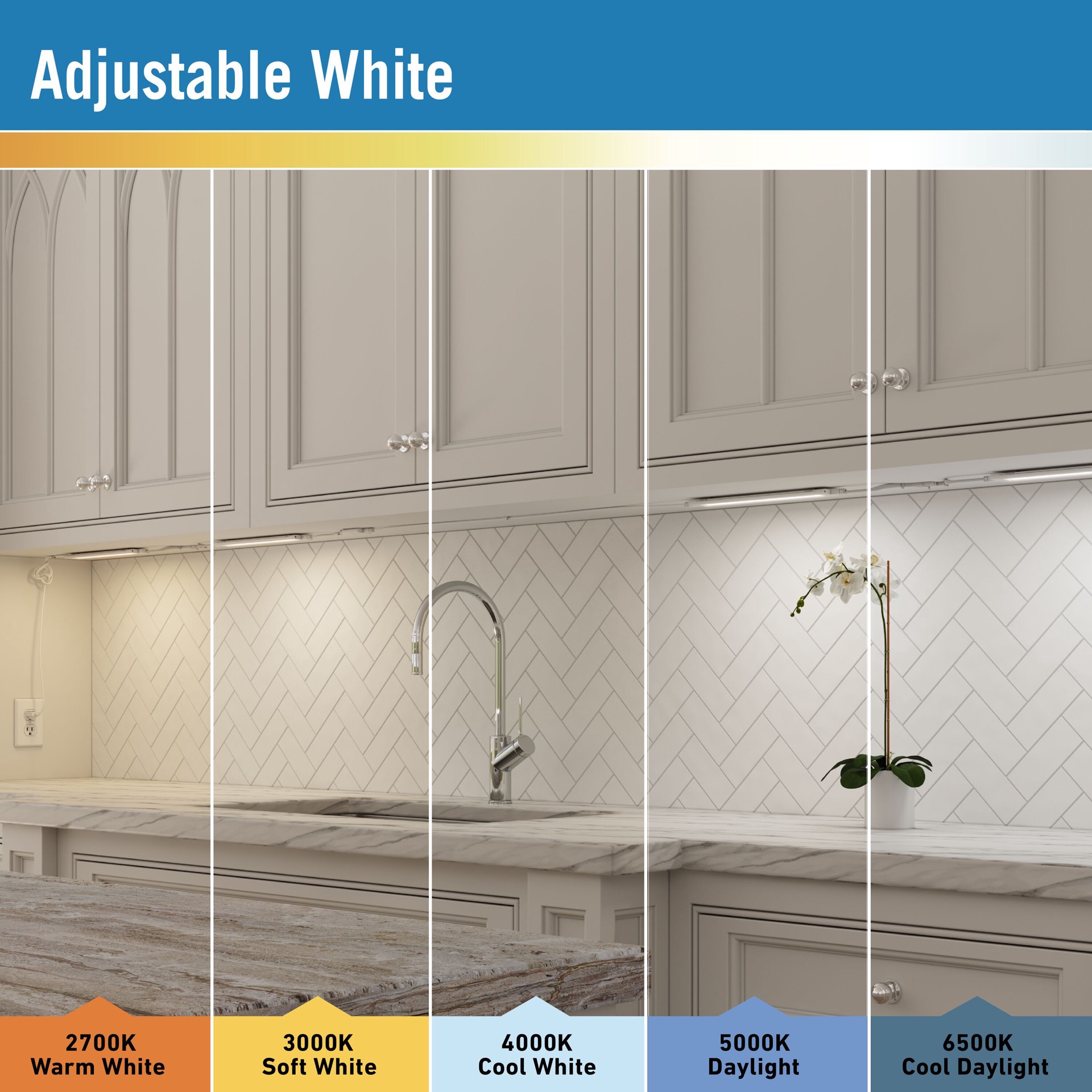 slide 5 of 6, Utilitech 4 -Pack 9-in Plug-in LED Under Cabinet Light Bar, 1 ct