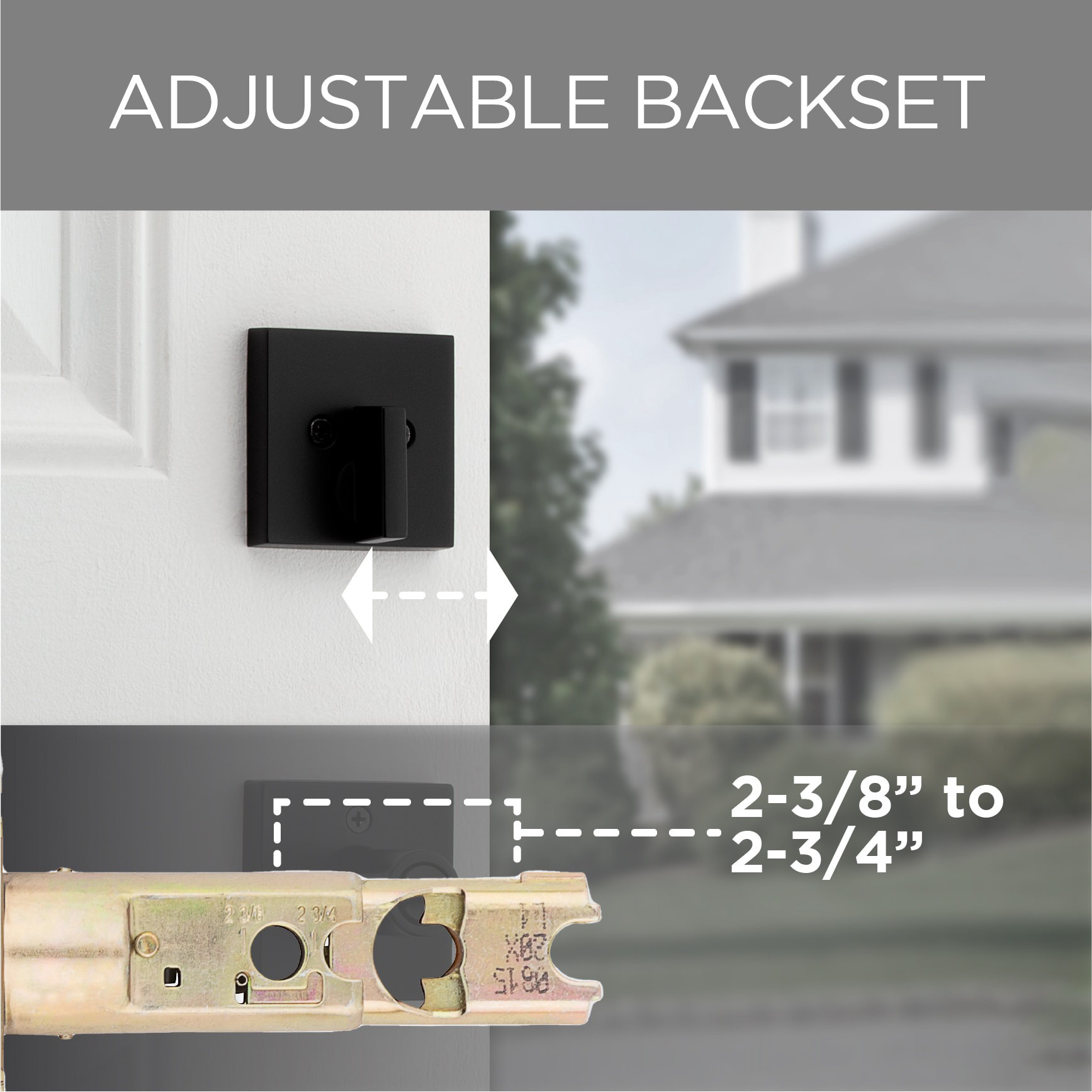 slide 5 of 6, Kwikset Halifax Matte Black Interior or Exterior Double-Cylinder Deadbolt and Keyed Entry Door Handleset ft. SmartKey Security, 1 ct