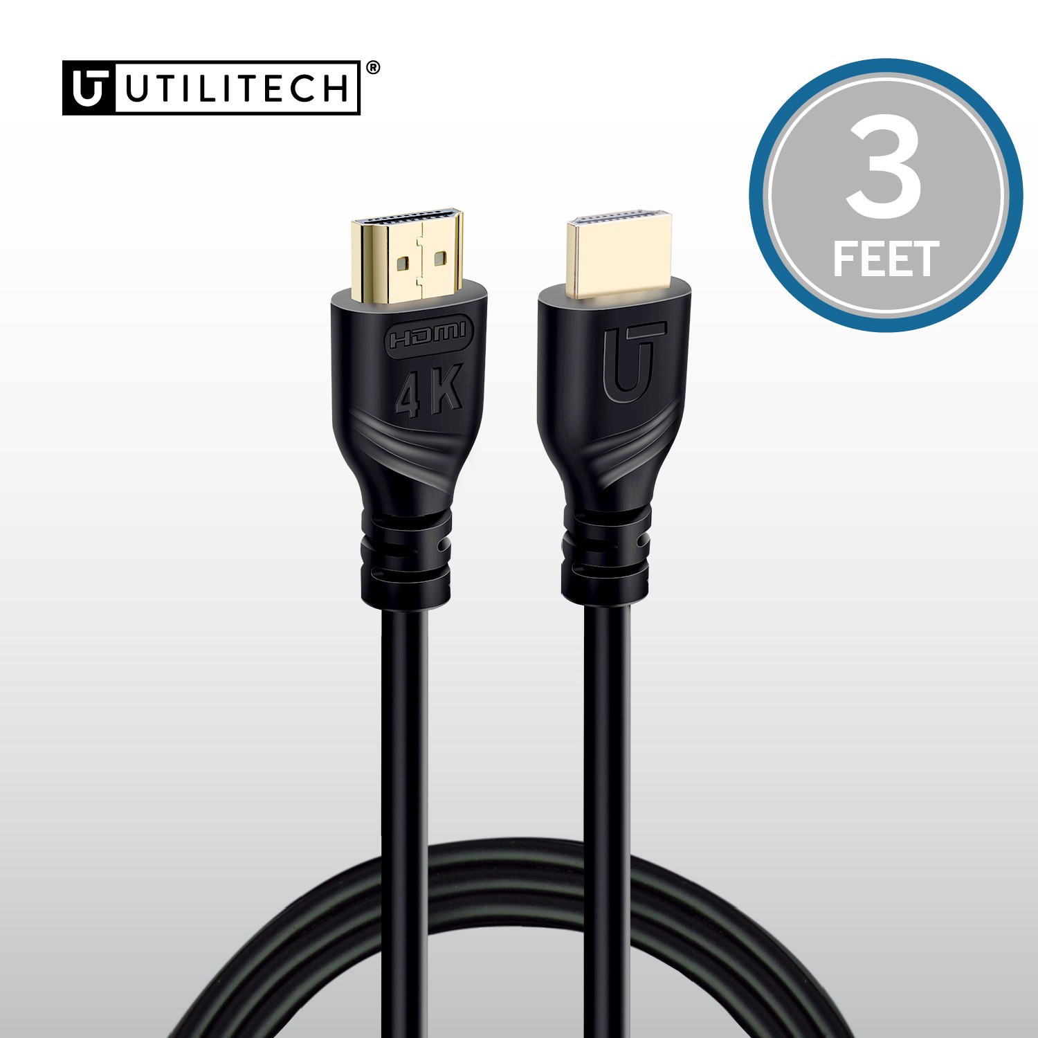 slide 3 of 6, Utilitech 4k HDMI to HDMI 6-ft Black, 1 ct