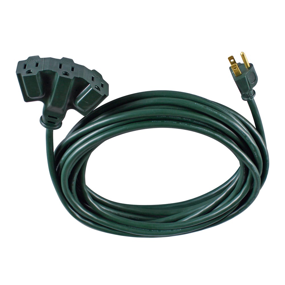 slide 1 of 4, Utilitech 25-ft 16 / 3 Light Duty 1 Prong Green Indoor/Outdoor Extension Power Cord, 1 ct
