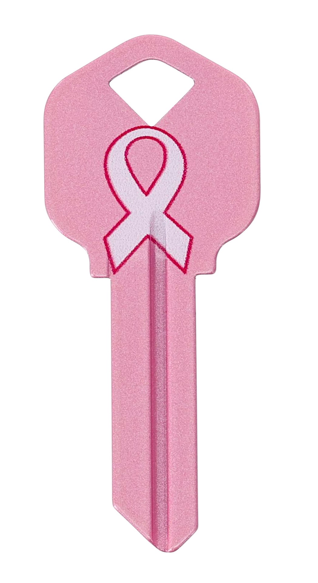 slide 1 of 2, Minute Key Pink #66 KW1 Brass House/Entry Key Blank, 1 ct