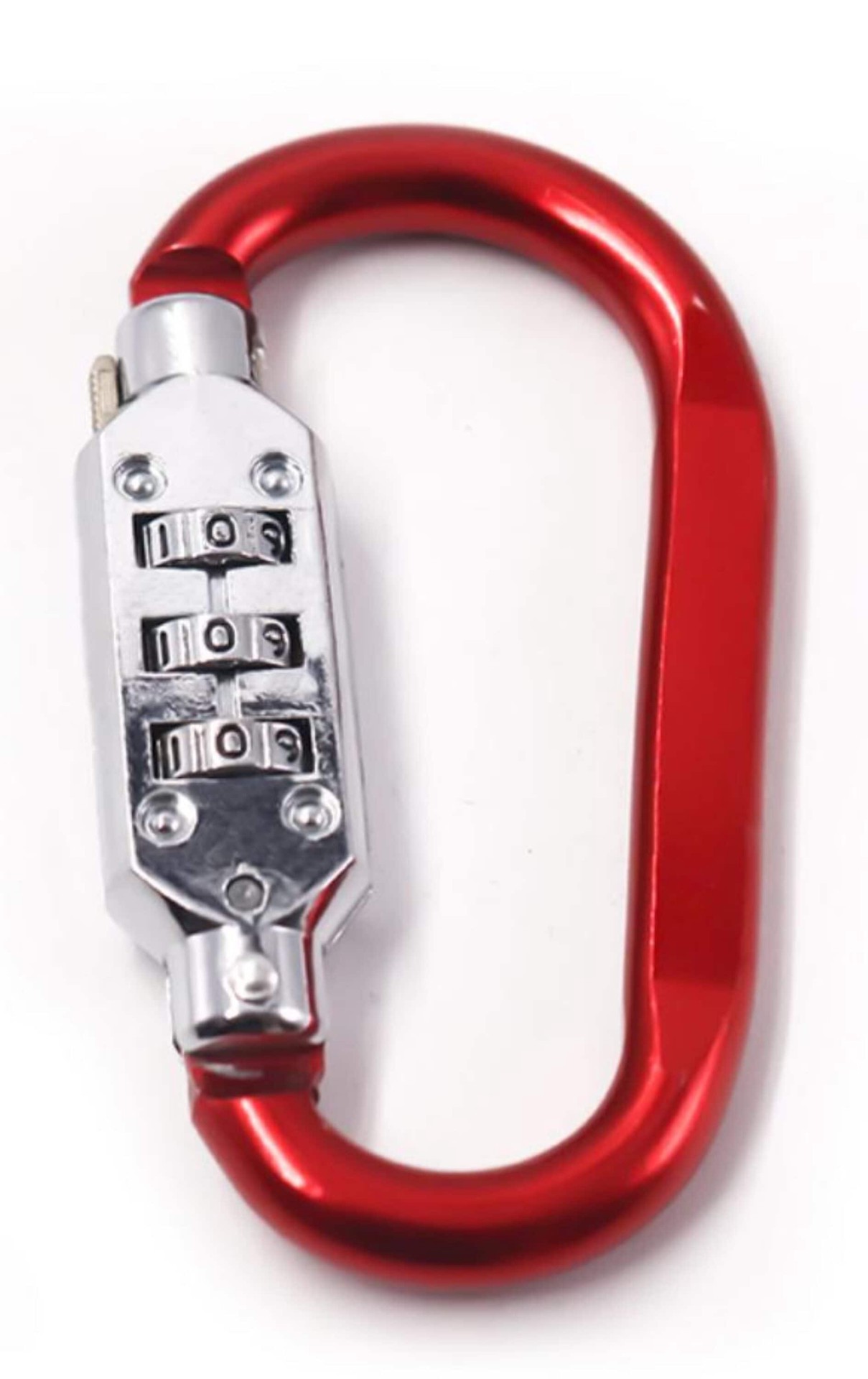 slide 1 of 1, RELIABILT 3-in D-shaped Auto-lock Carabiner, 1 ct