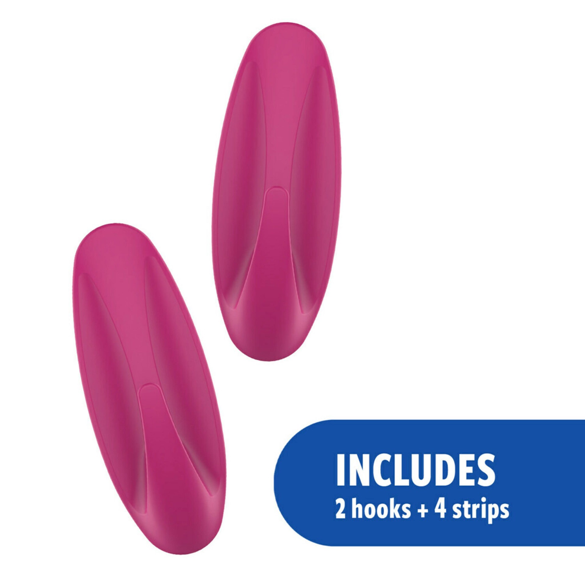 slide 3 of 6, Command Limited Edition Color Collection 2 -Pack Dragonfruit Adhesive Storage/Utility hook (, 1 ct