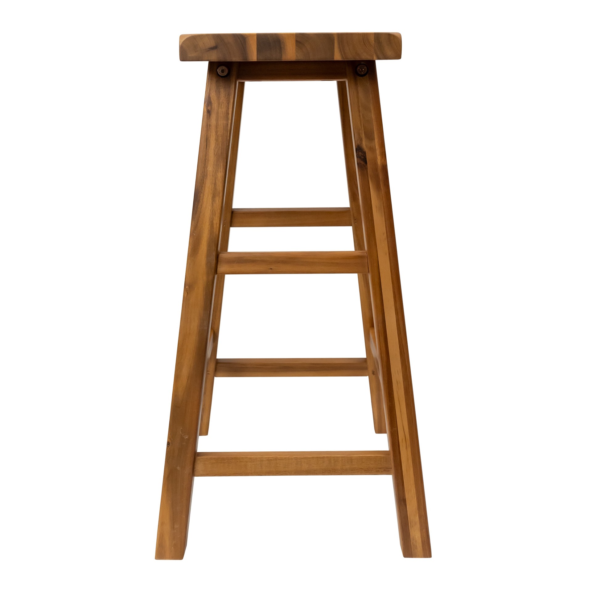 slide 4 of 6, allen + roth Brown 24.0-in H Counter height Wood Bar Stool 2 -Pack, 1 ct