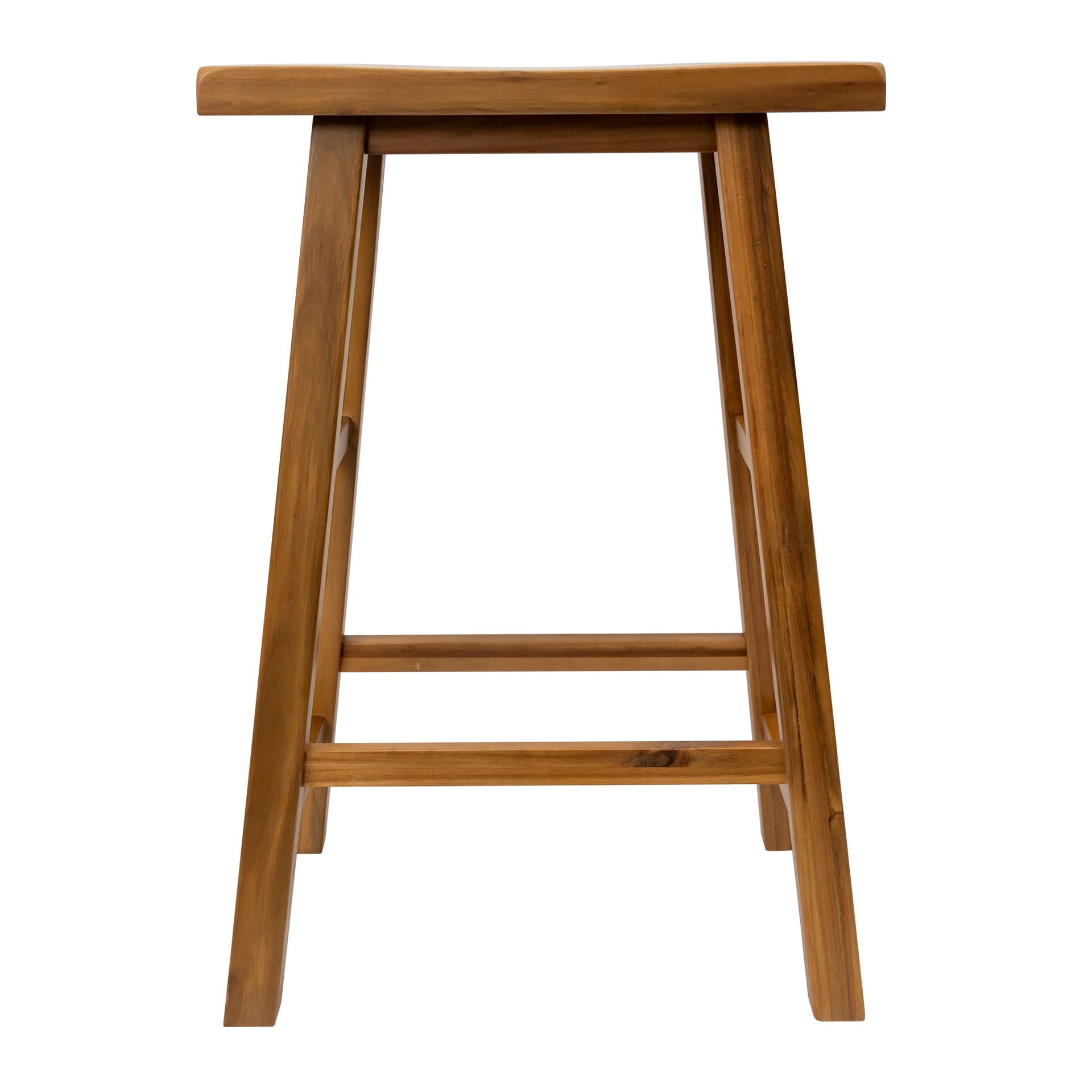 slide 5 of 6, allen + roth Brown 24.0-in H Counter height Wood Bar Stool 2 -Pack, 1 ct