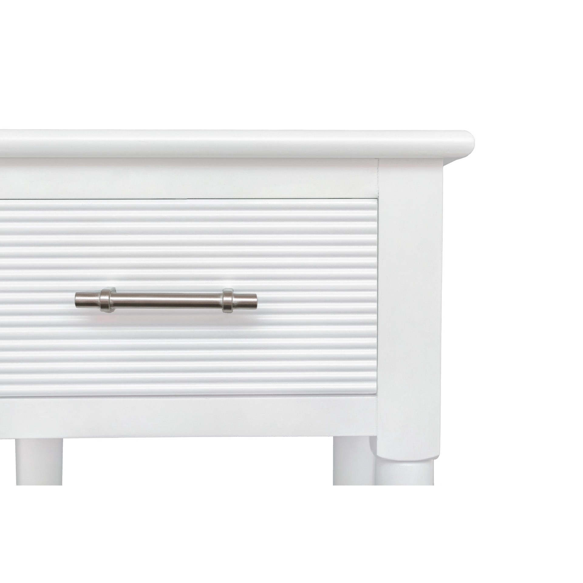 slide 5 of 6, allen + roth 14.13-in W x 27.88-in H Cream Wood Square Casual End Table with Storage, 1 ct