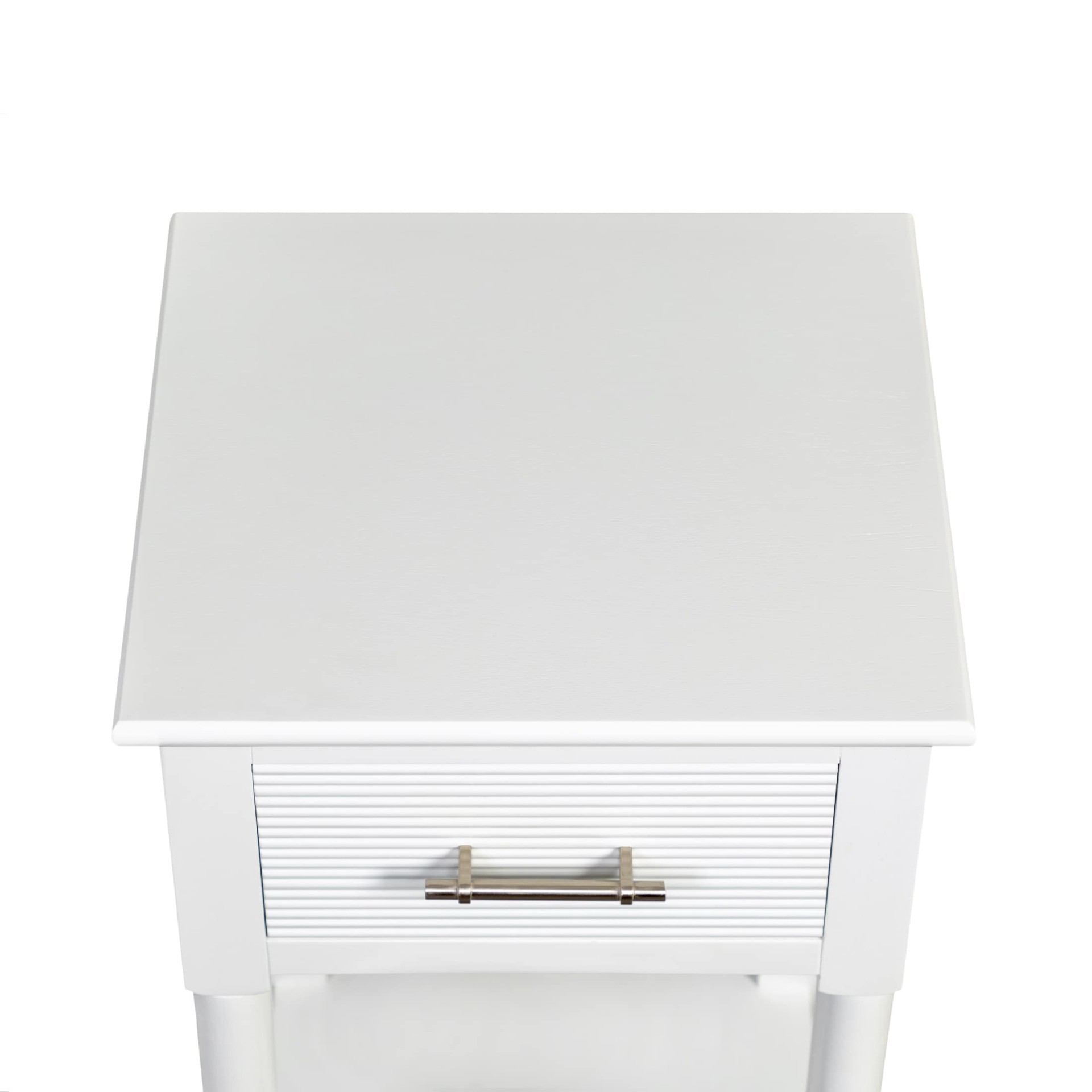 slide 6 of 6, allen + roth 14.13-in W x 27.88-in H Cream Wood Square Casual End Table with Storage, 1 ct