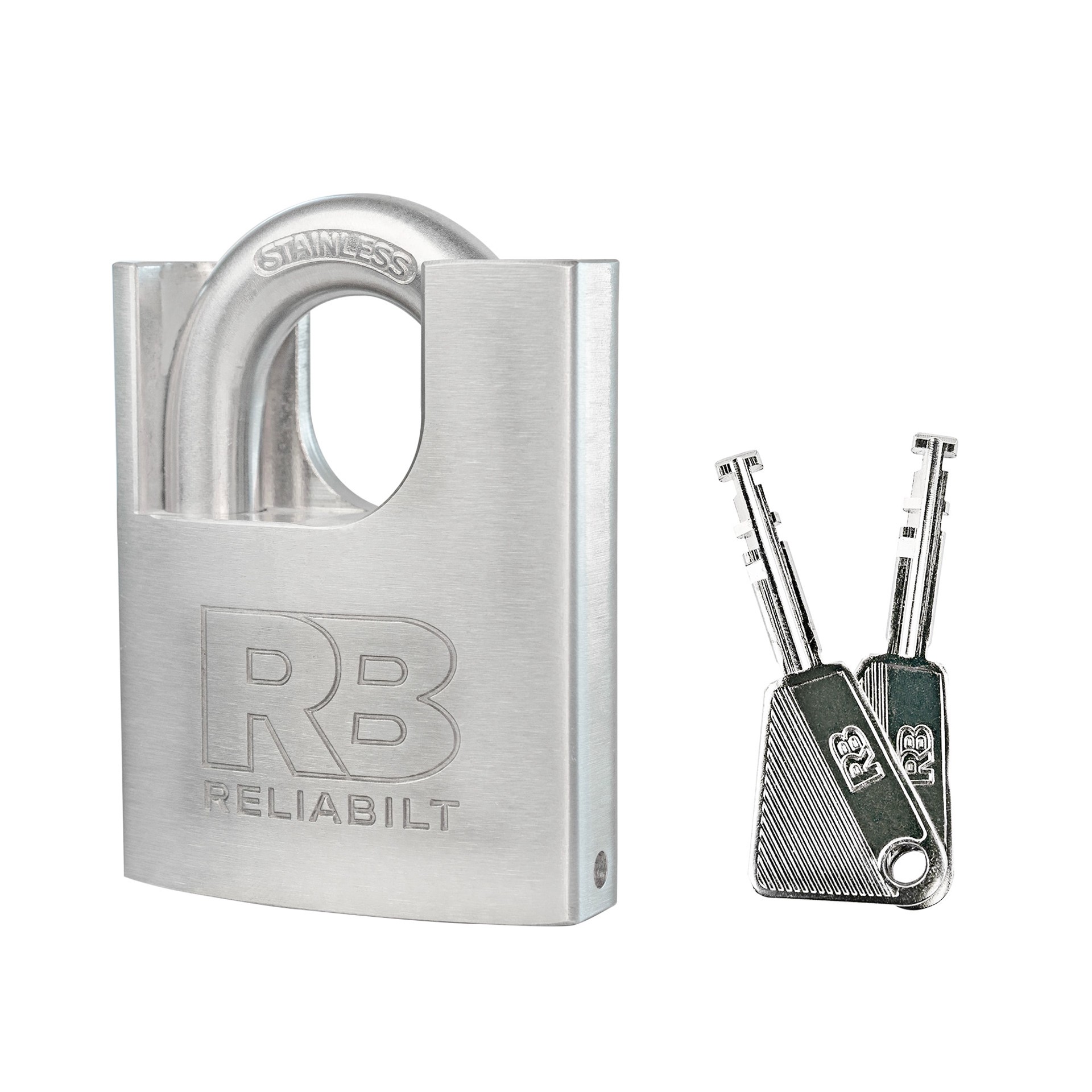 slide 1 of 6, RELIABILT Keyed Padlock, 2-3/8-in Wide x 1-in Shackle Keyed Different, 1 ct