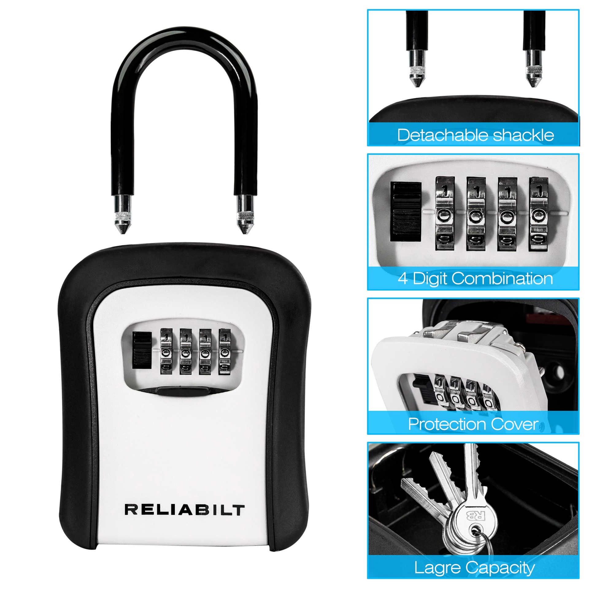 slide 4 of 6, RELIABILT Wall Mount Combination Lock Box (2-Pack), 1 ct