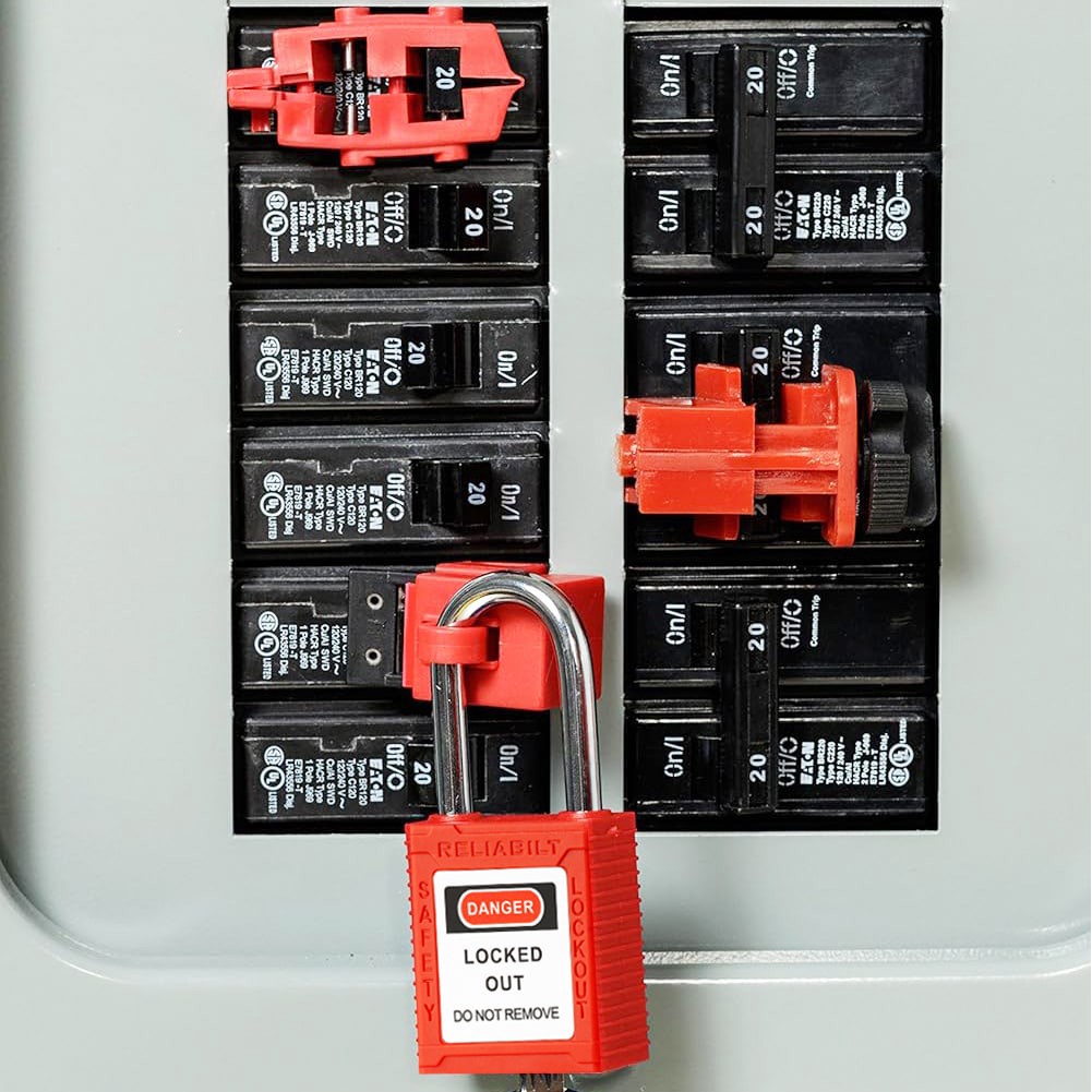 slide 2 of 6, RELIABILT Keyed Padlock, 1-9/16-in Wide x 1-1/2-in Shackle Keyed Different, 1 ct