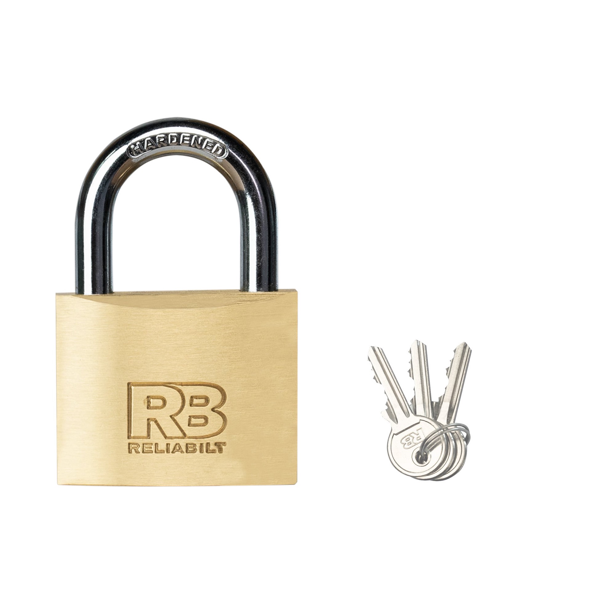 slide 5 of 6, RELIABILT Keyed Padlock, 1-9/16-in Wide x 7/8-in Shackle Keyed Alike (3-Pack), 1 ct