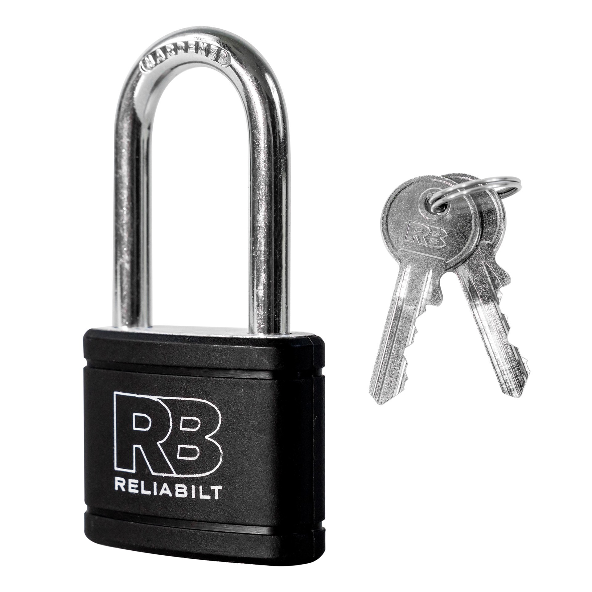 slide 1 of 6, RELIABILT Keyed Padlock, 1-5/8-in Wide x 1-1/2-in Shackle Keyed Different, 1 ct