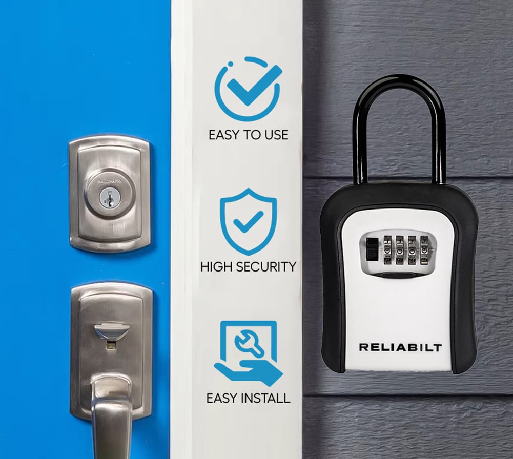 slide 3 of 6, RELIABILT Wall Mount Combination Lock Box, 1 ct