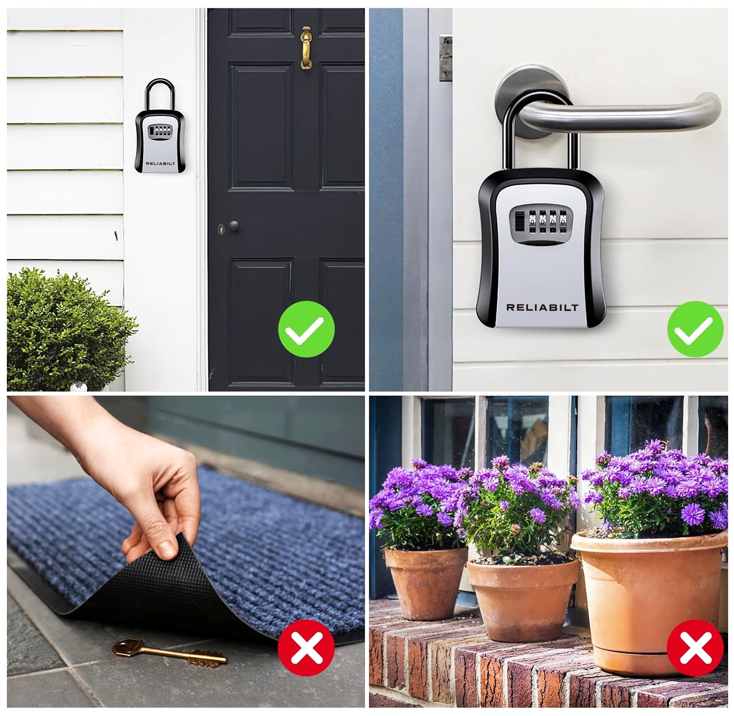 slide 5 of 6, RELIABILT Wall Mount Combination Lock Box, 1 ct