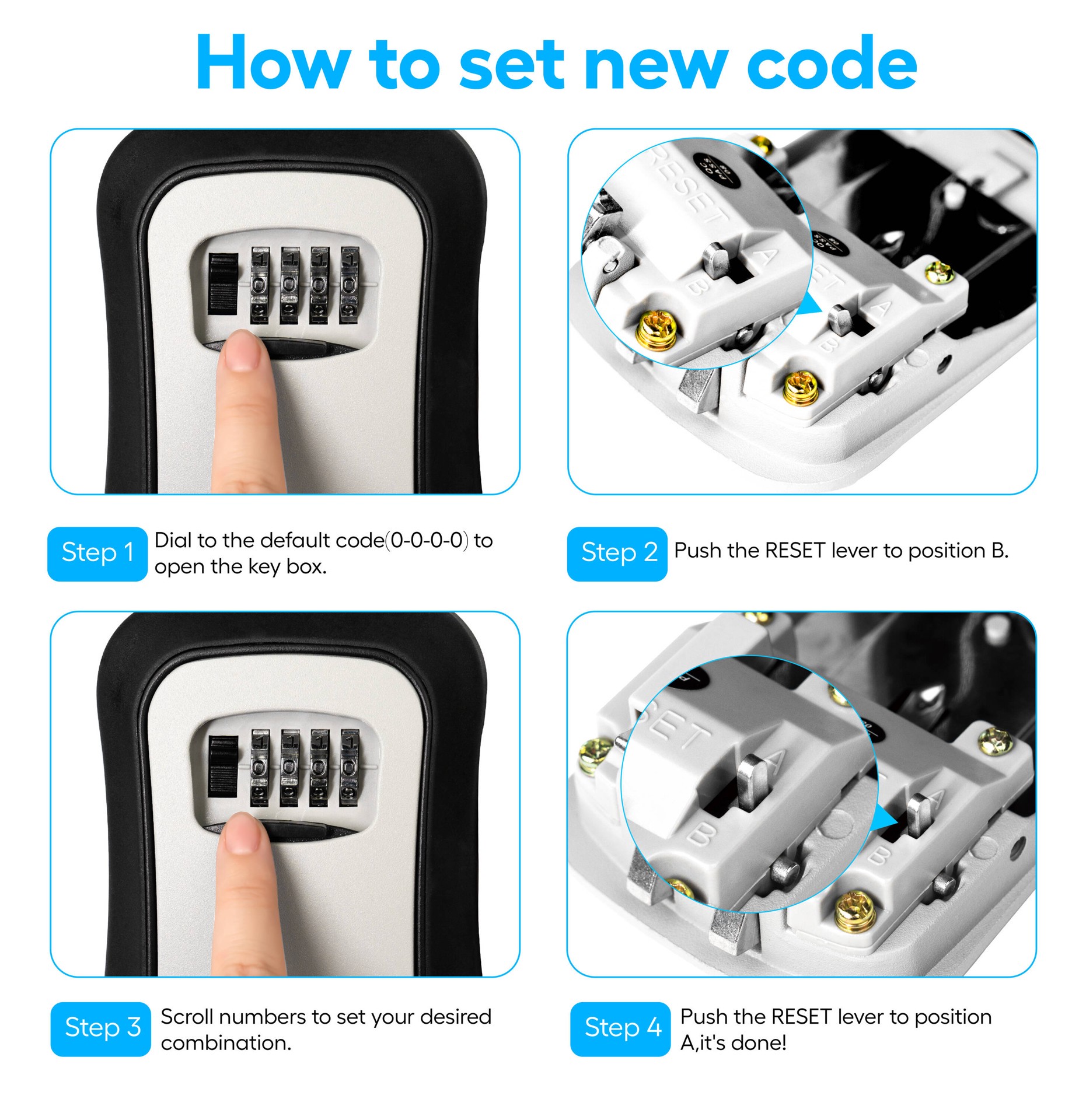 slide 6 of 6, RELIABILT Wall Mount Combination Lock Box, 1 ct