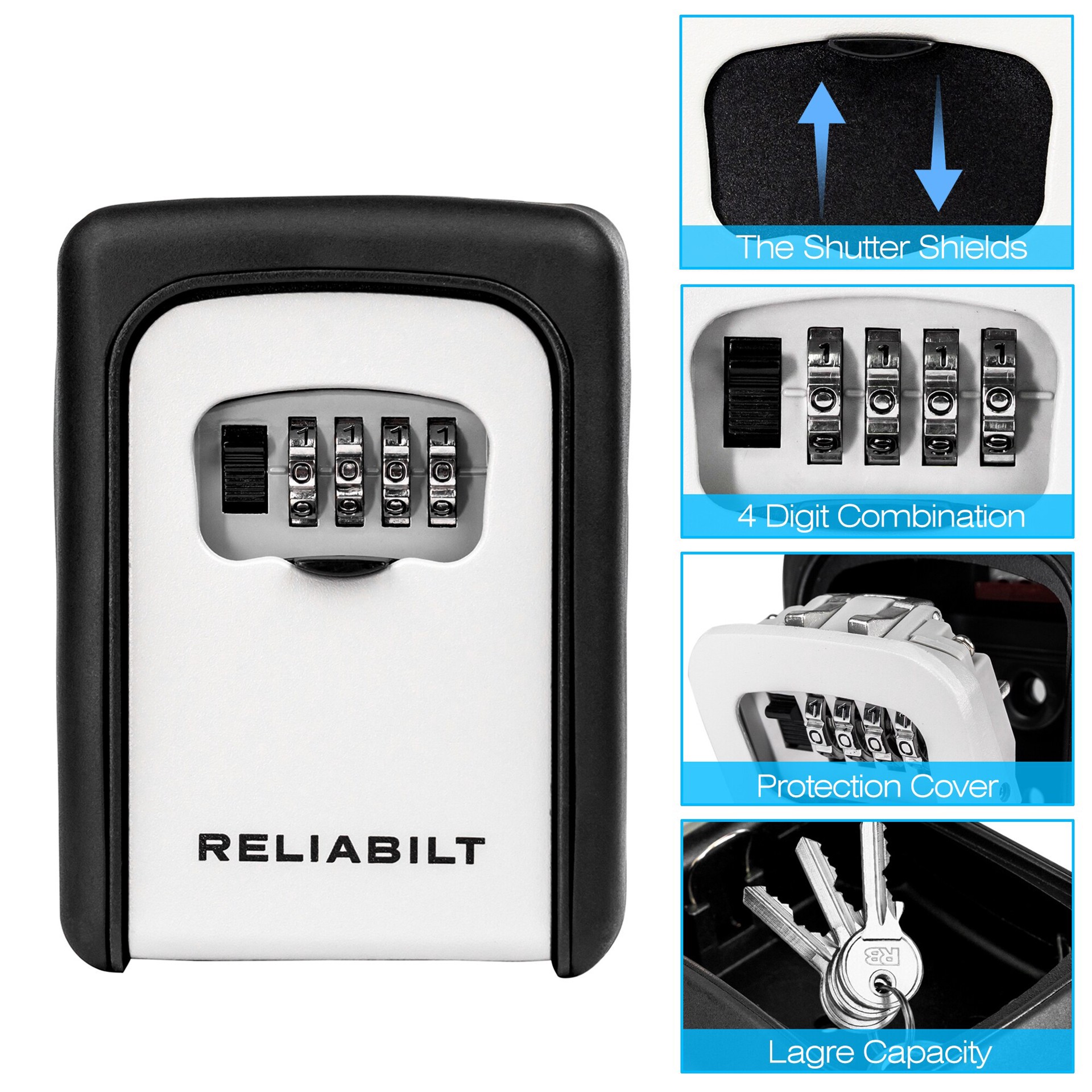 slide 2 of 6, RELIABILT Wall Mount Combination Lock Box, 1 ct