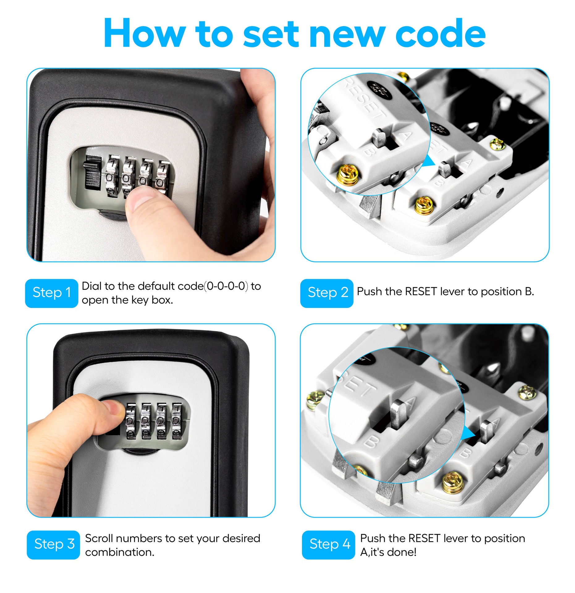slide 3 of 6, RELIABILT Wall Mount Combination Lock Box, 1 ct