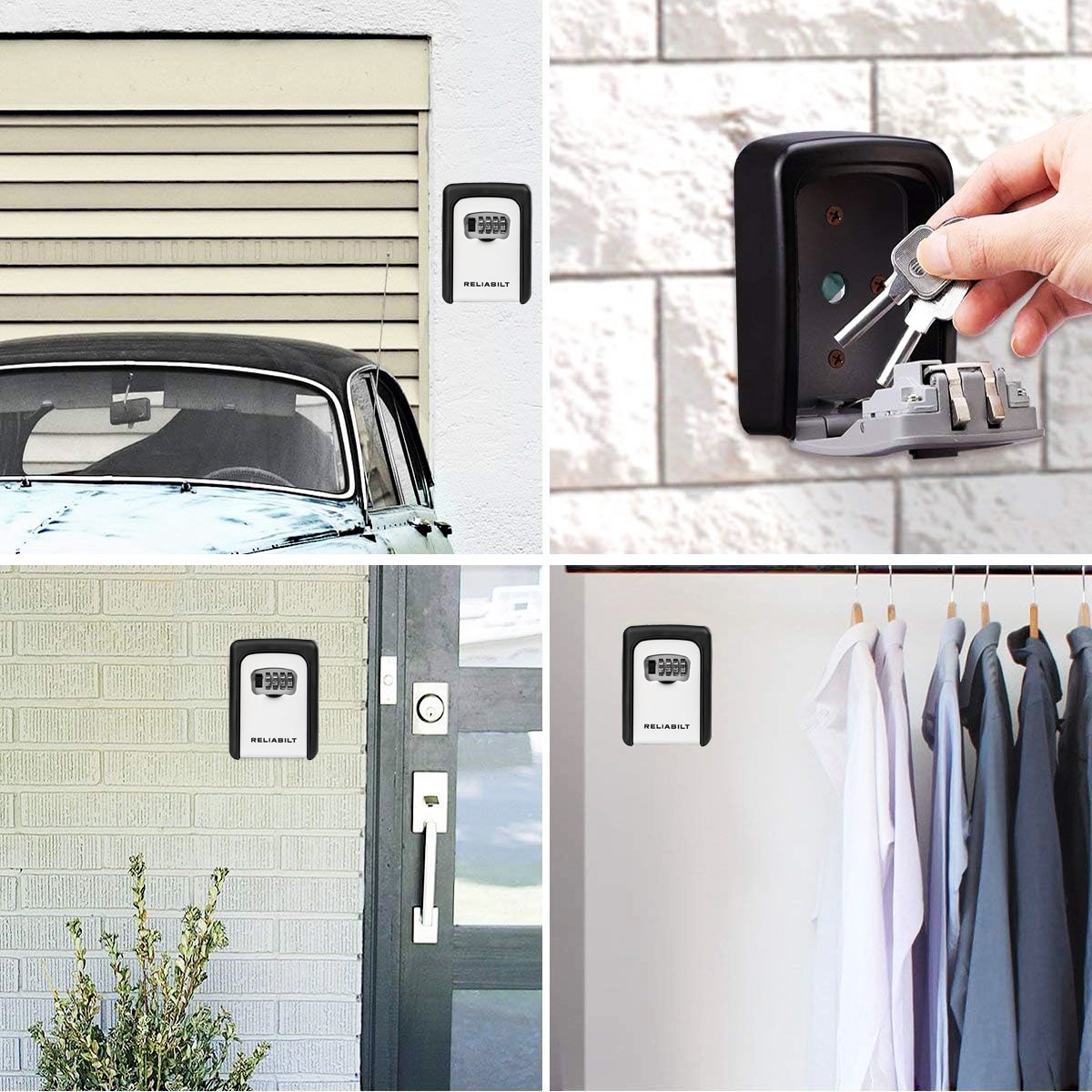 slide 5 of 6, RELIABILT Wall Mount Combination Lock Box, 1 ct