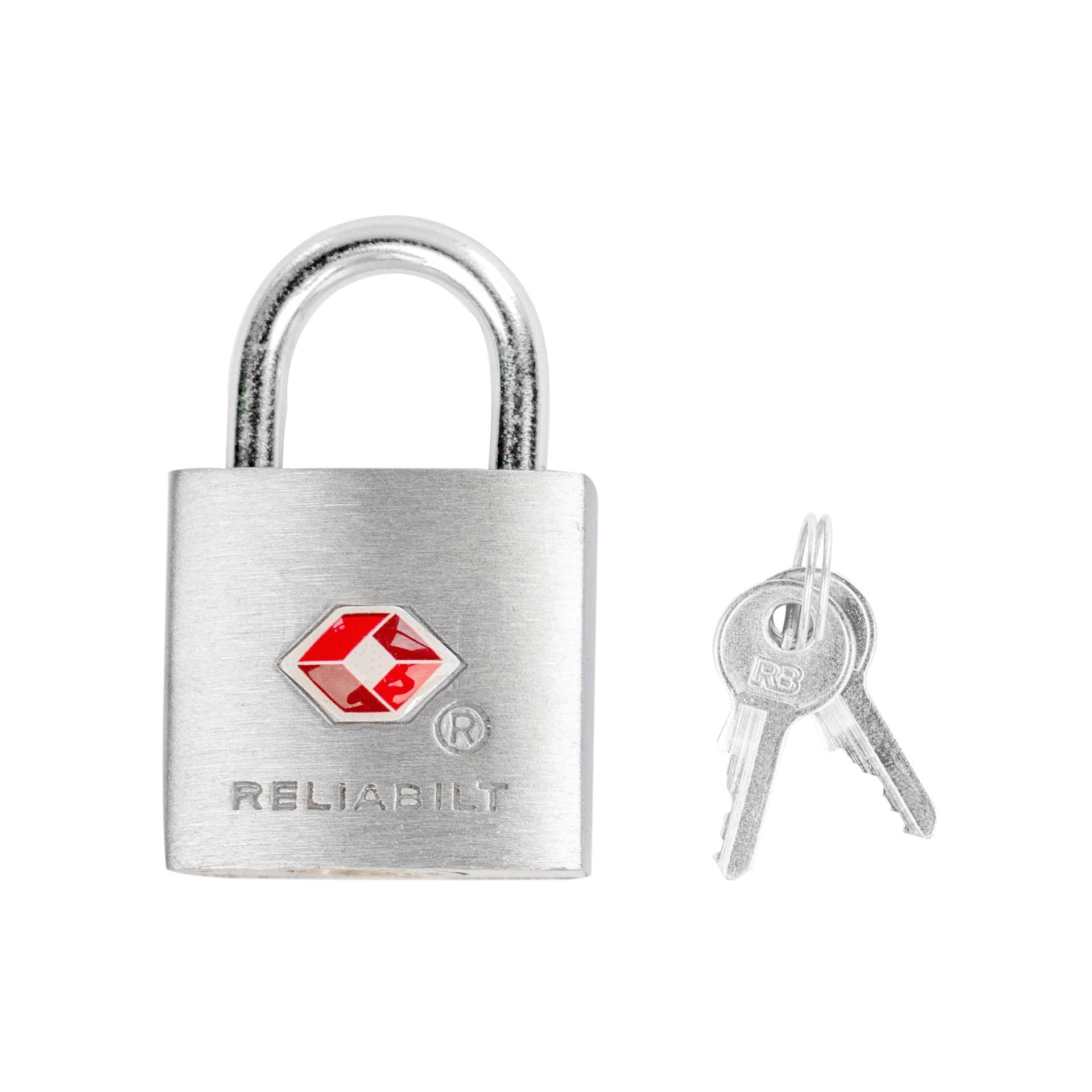slide 6 of 6, RELIABILT Keyed Padlock, 7/8-in Wide x 7/16-in Shackle, TSA Accepted Keyed Alike (4-Pack), 1 ct
