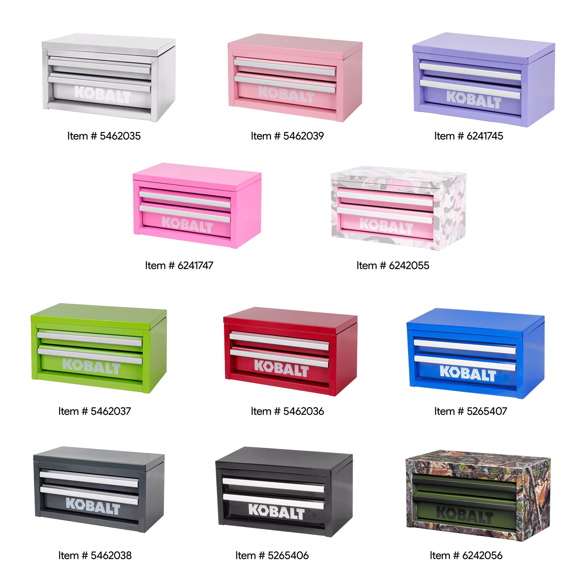slide 3 of 6, Kobalt Portable Mini Toolbox 10.83-in W x 5.91-in H x 5.91-in D 2 -Drawer Hot Pink Steel Tool Box, 1 ct