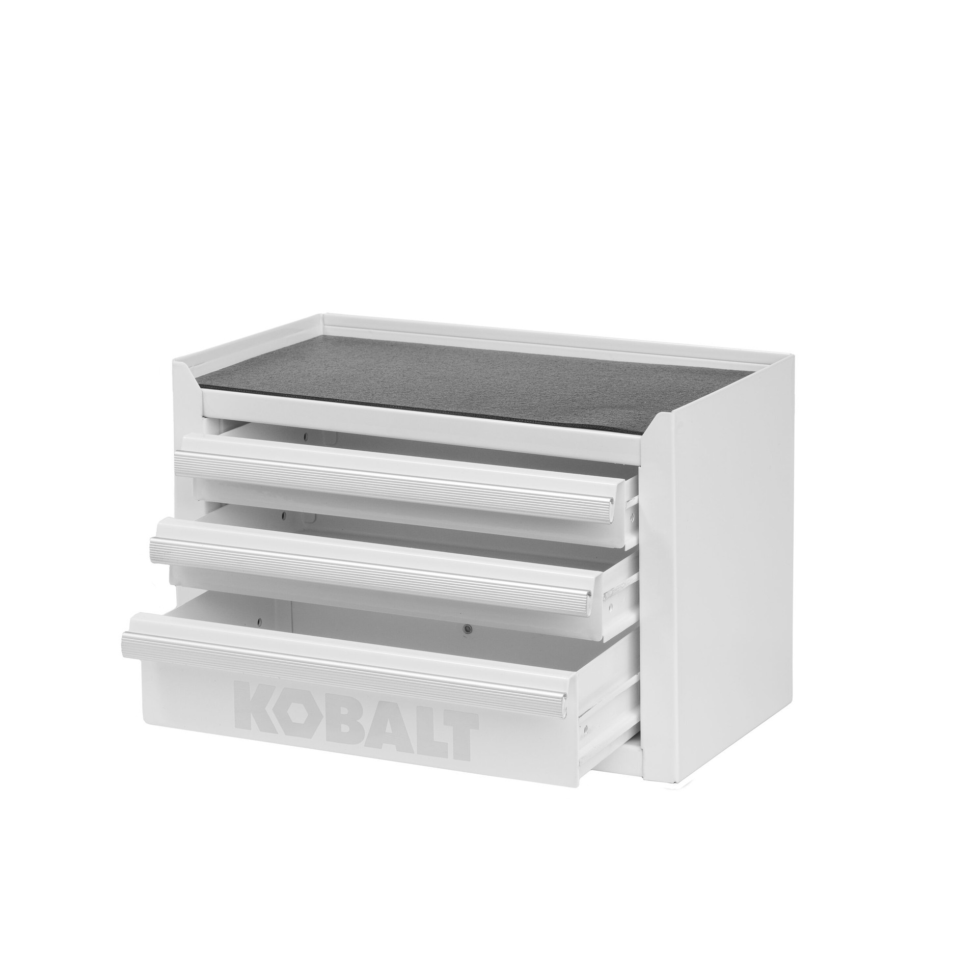 slide 2 of 6, Kobalt Portable Mini Base Toolbox 11-in W x 7.36-in H x 6.22-in D 3 -Drawer White Steel Tool Box, 1 ct